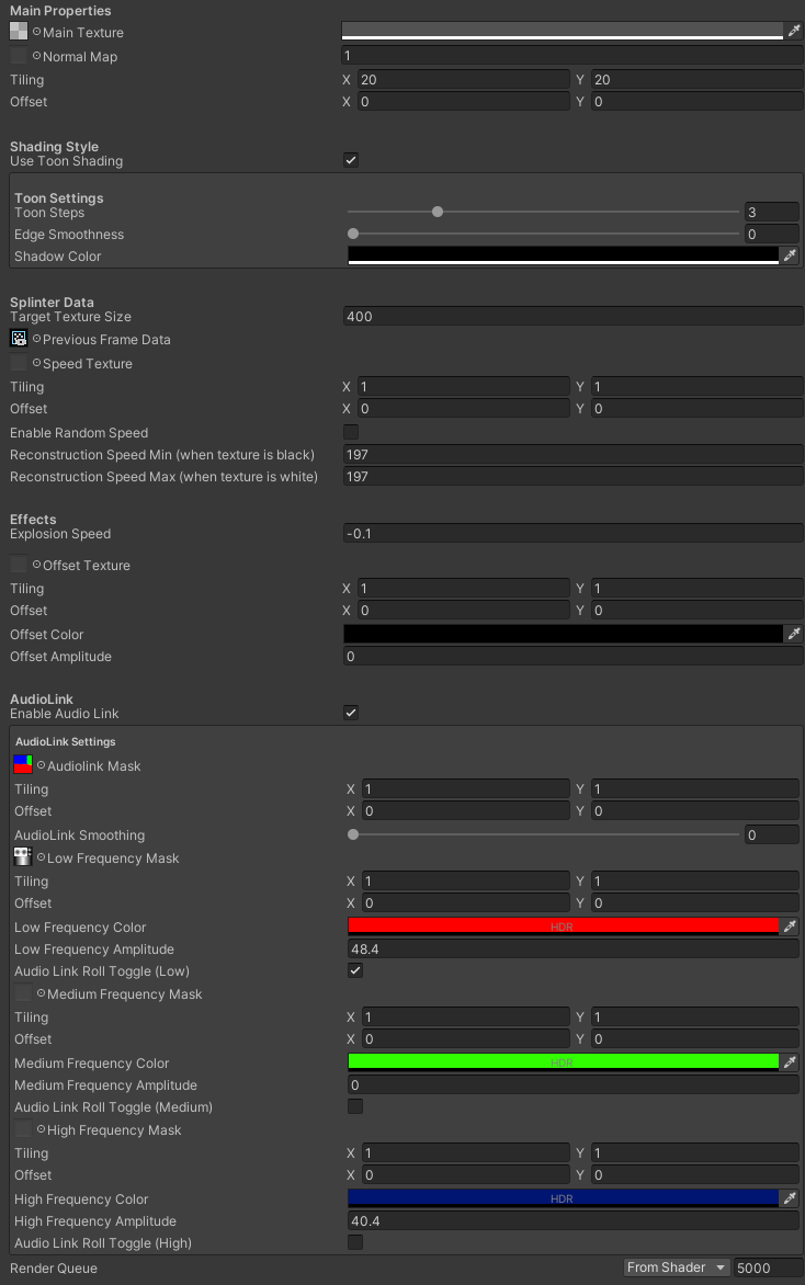 Splinter shader