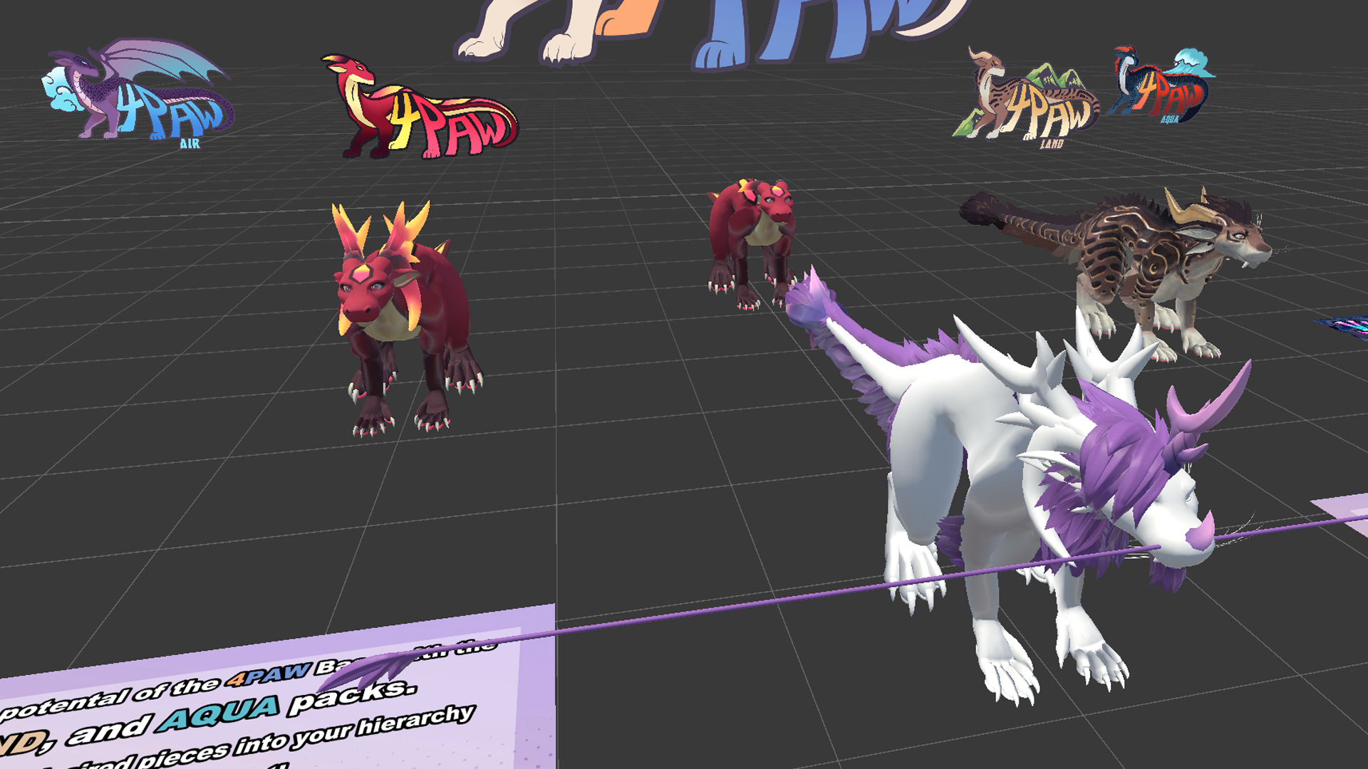 4PAW - Land Pack - Feral Felkin Dragon