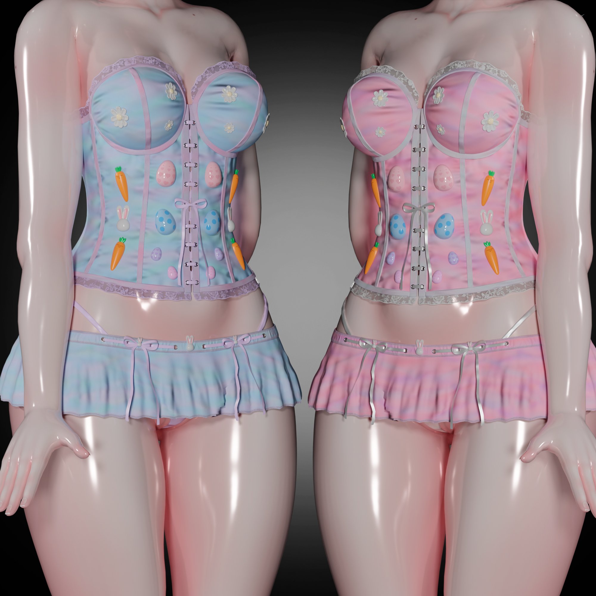 Top + skirt + boots Special Easter ( Easter Special )
