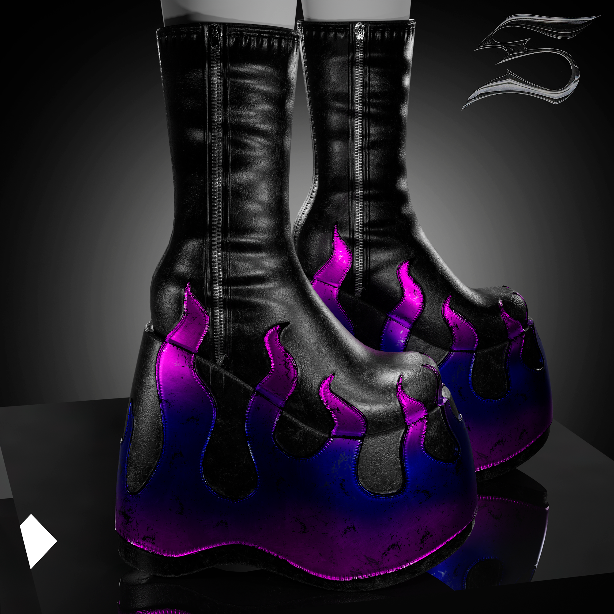 Mini Boots Flame (personal and commercial)