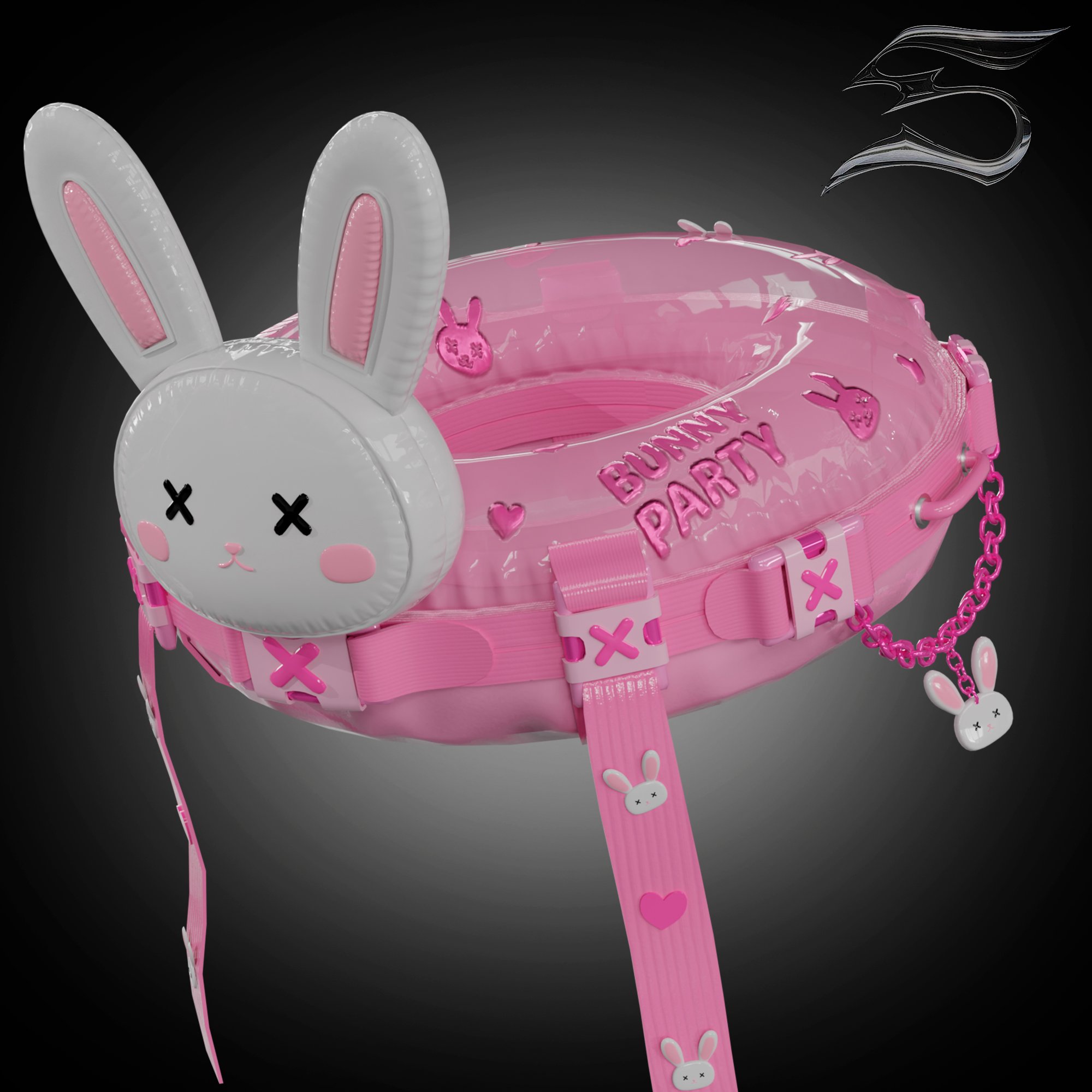 Bunny Party Pool float (personal and commercial)