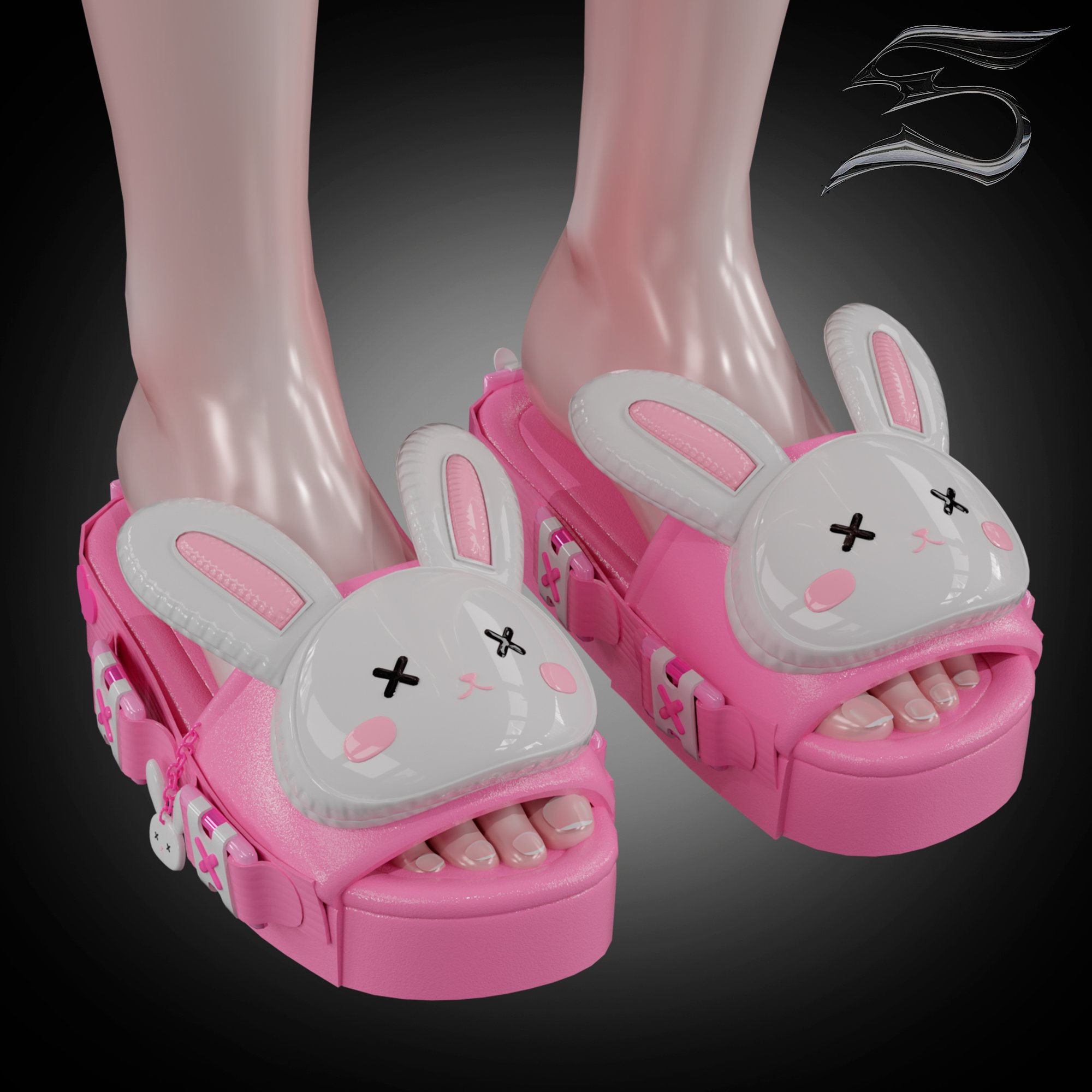 Bunny Party Flip flops (personal and commercial)