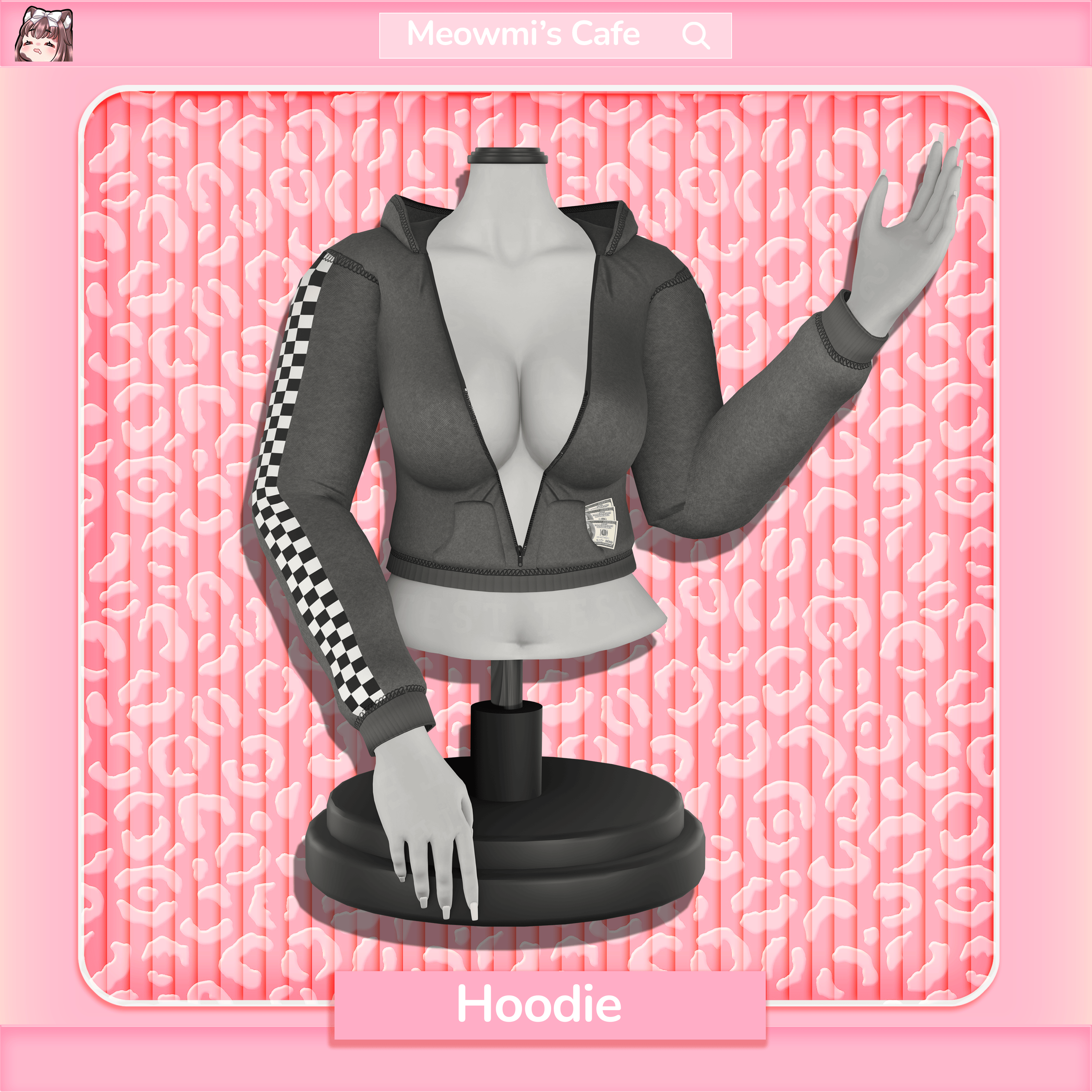 Hoodie w/ Cash Accessory! ( Zin-fit & Meowmi )