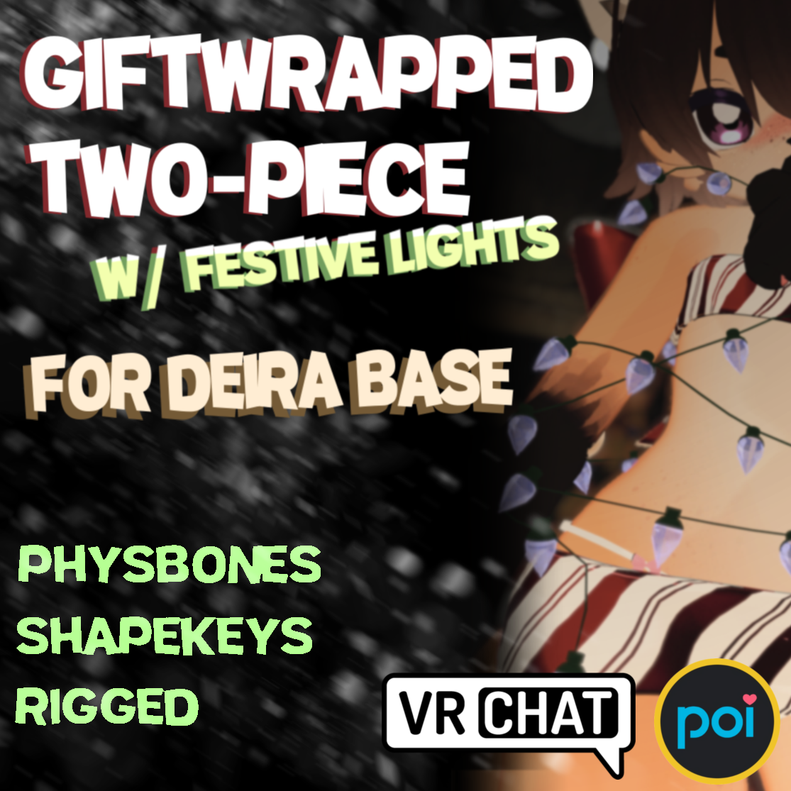 Giftwrapped Two-piece w/ Festive Lights for Deira base