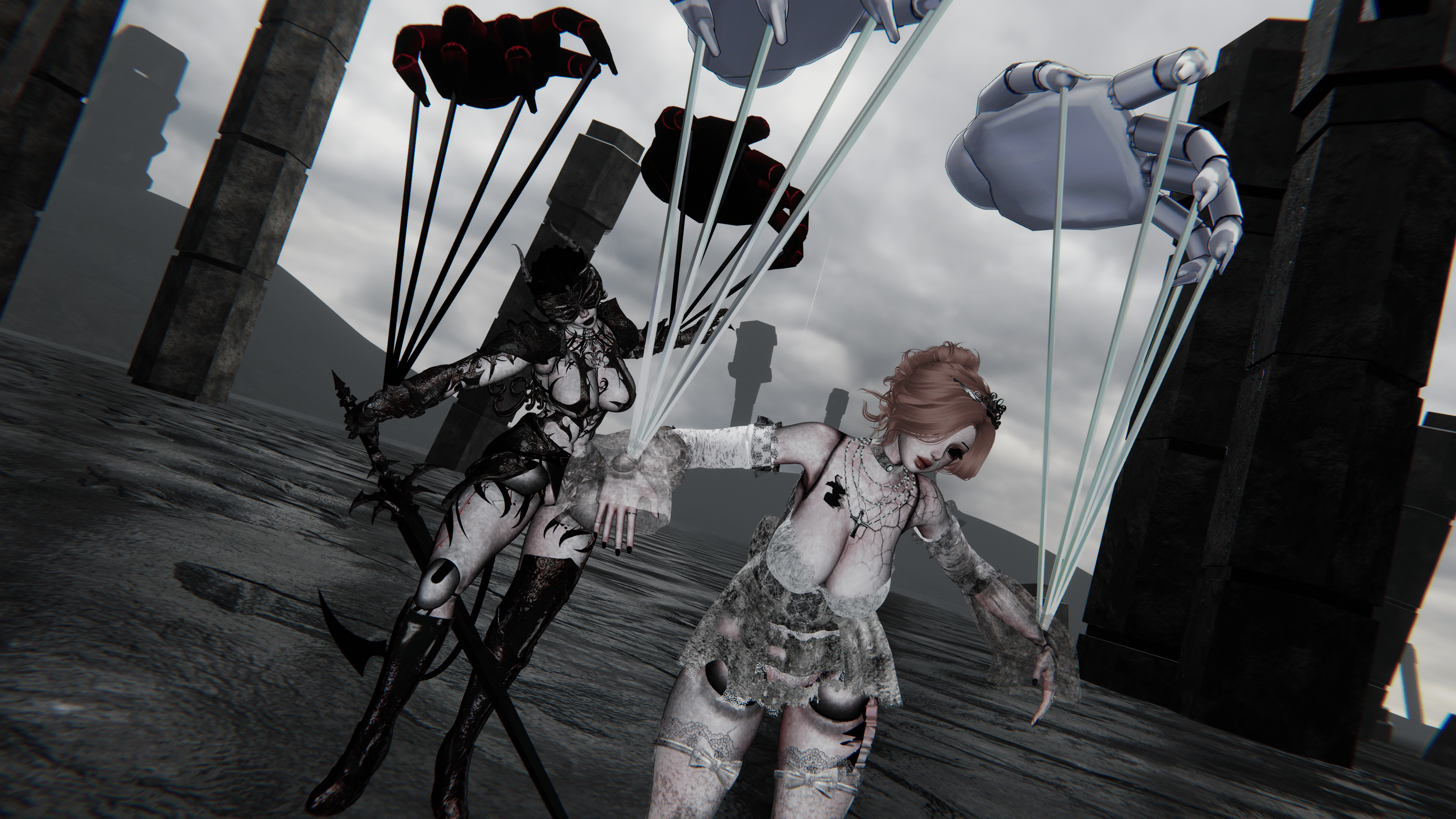Clara & Rowena the Broken Dolls