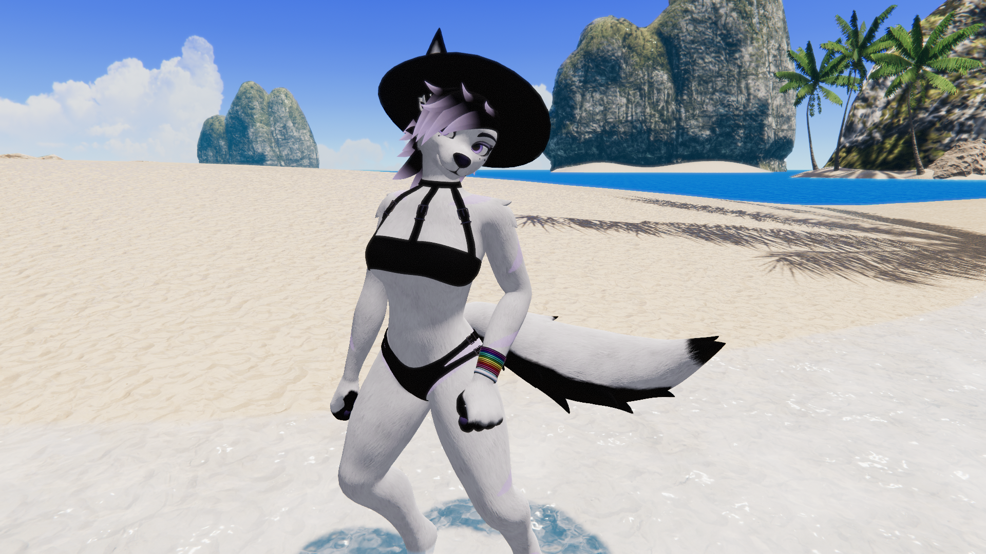 Lykana Summer Wear - Swim Suit, Hat Hair, Pride Bracelets