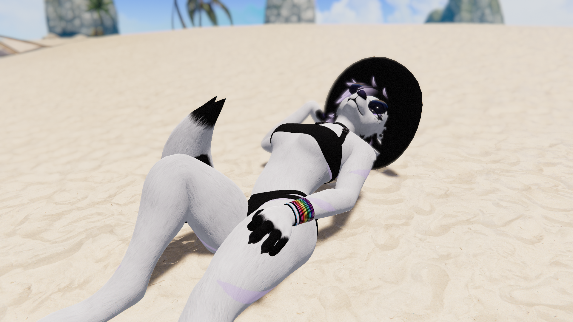 Lykana Summer Wear - Swim Suit, Hat Hair, Pride Bracelets