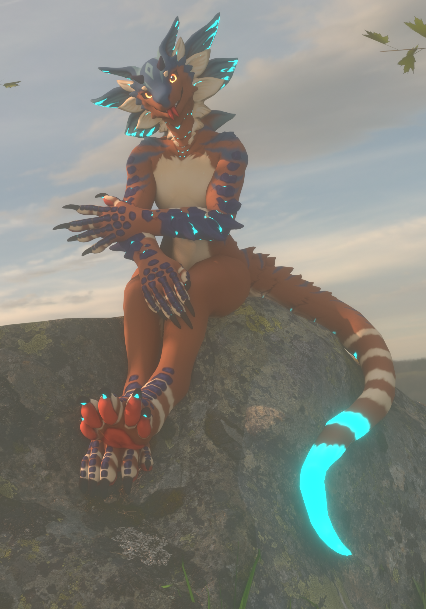 VRChat Hydragea Texture Blue Back Gecko