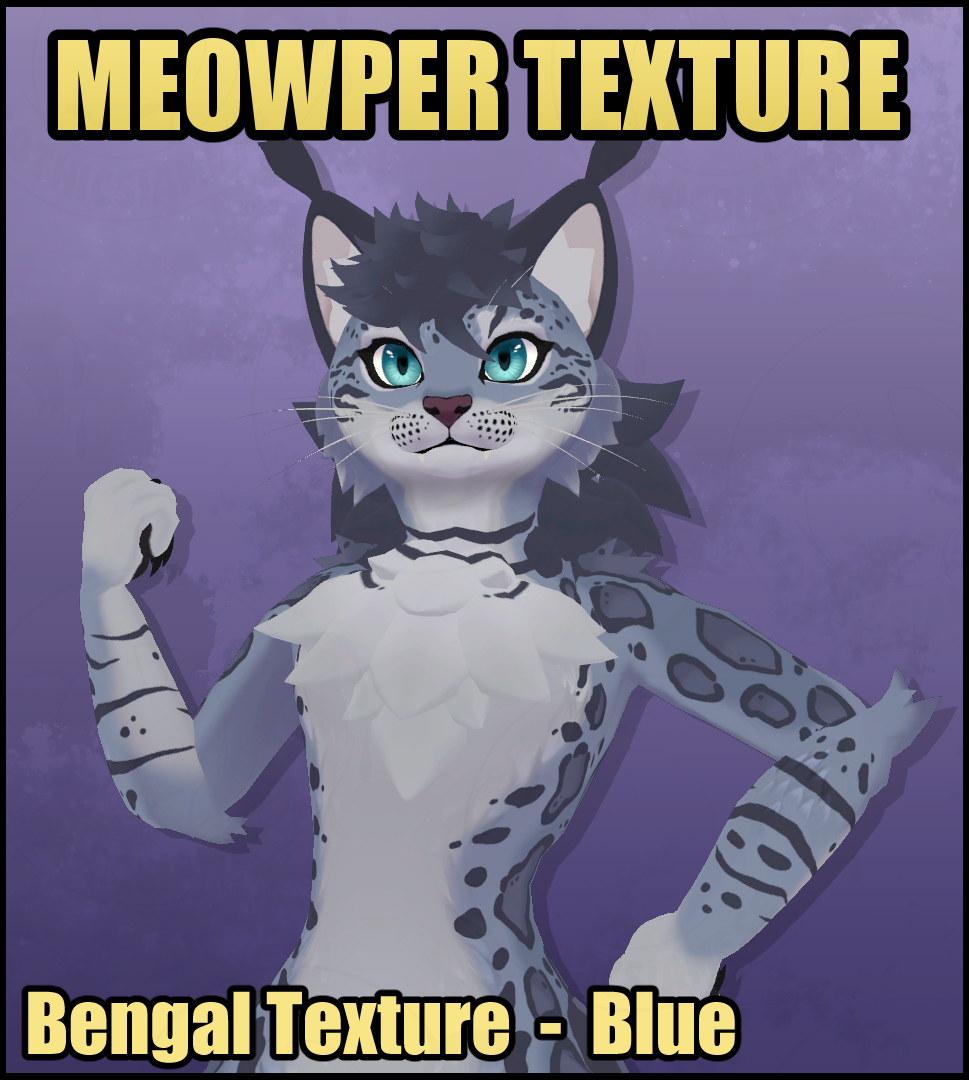 Meowper Texture - Bengal - Blue