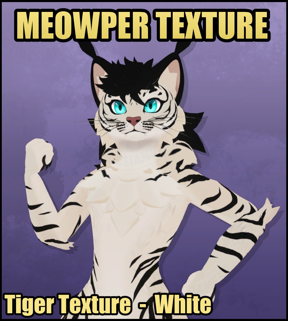 Meowper Texture - Tiger - White