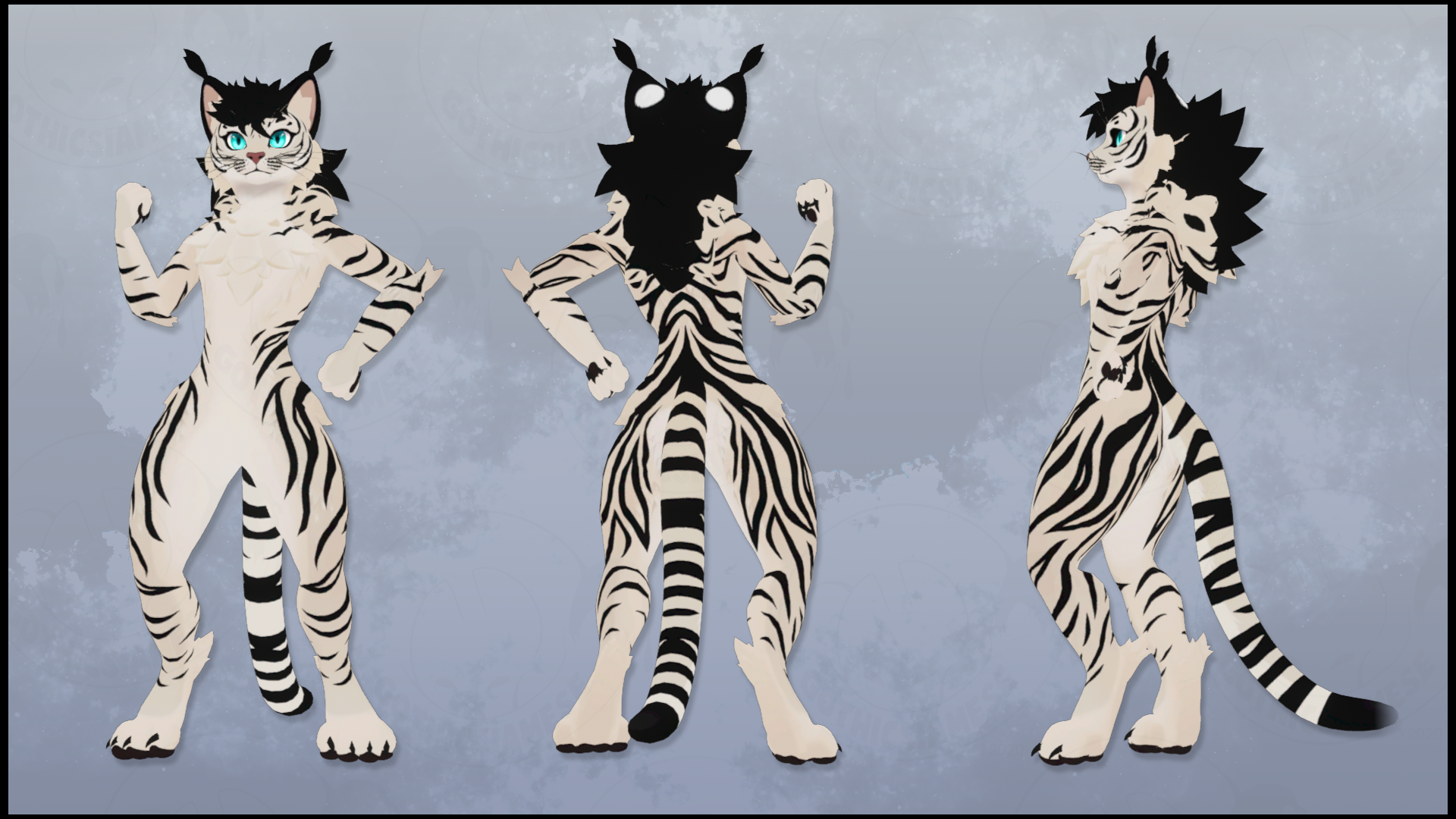 Meowper Texture - Tiger - White