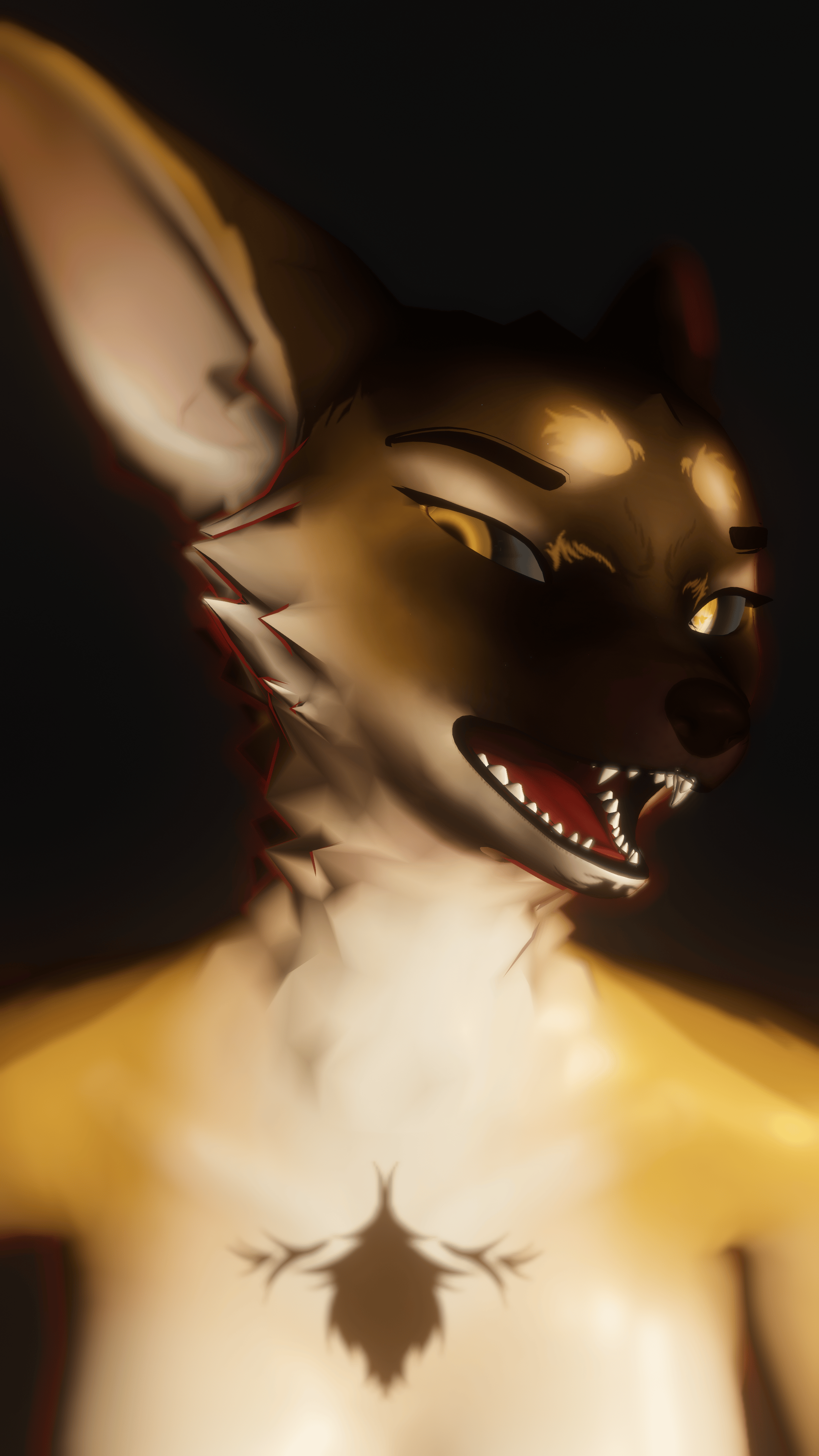 Maned Wolf Lady by Nechromaxyz German Sherpard texture