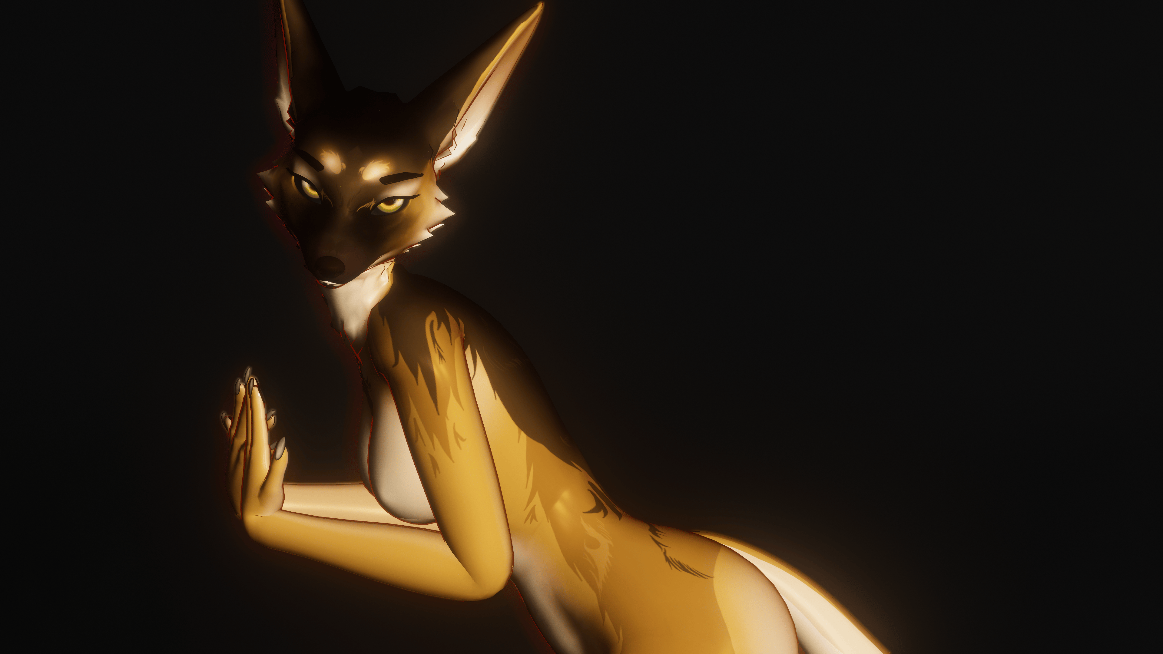 Maned Wolf Lady by Nechromaxyz German Sherpard texture