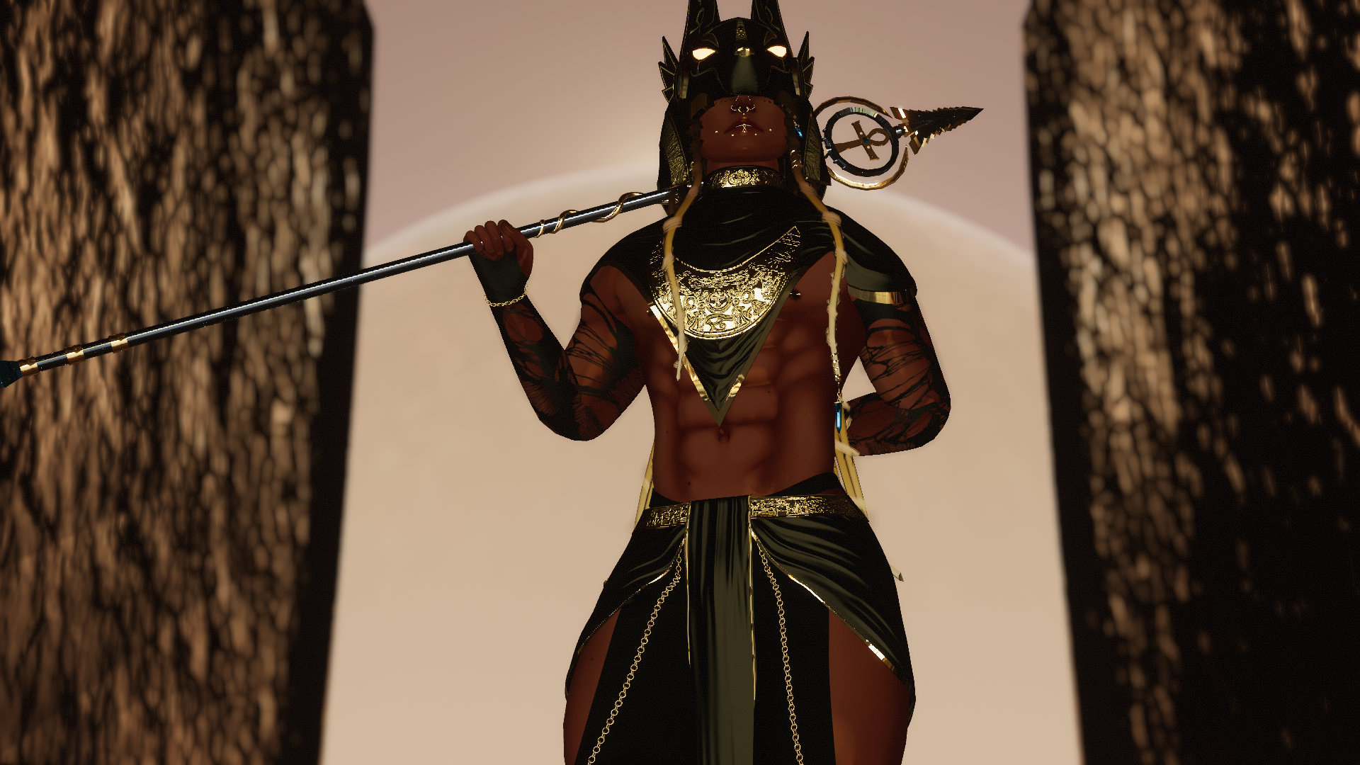 Male Anubis Helmet and Clothing