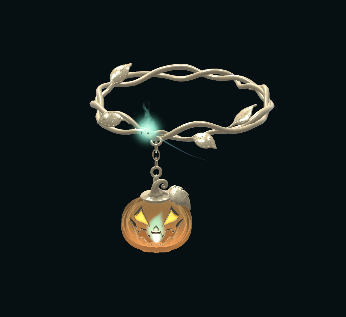 Halloween Wisp Lantern | Pumpkin Bracelet & Orbiting Wisp | PC VRChat