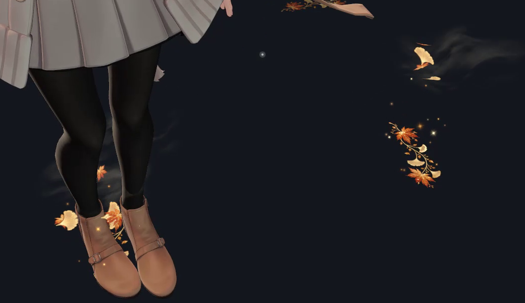 Amber Trace | Autumn Footsteps, Maple & Ginkgo Leaves | VRChat PC