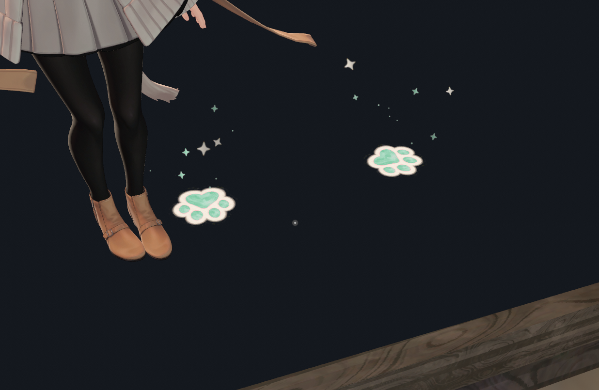 Paw Pop | Pastel Paw Footprints & Sparkles | 5 Colors | Shinano | VRChat PC
