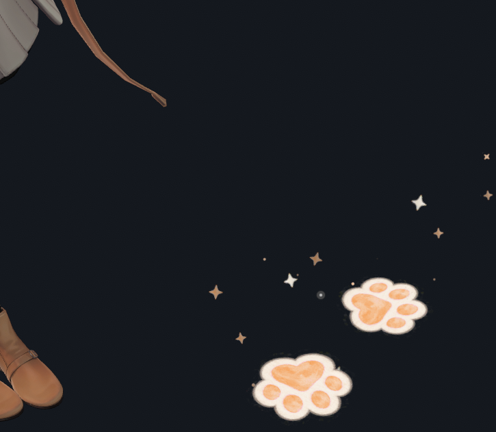 Paw Pop | Pastel Paw Footprints & Sparkles | 5 Colors | Shinano | VRChat PC