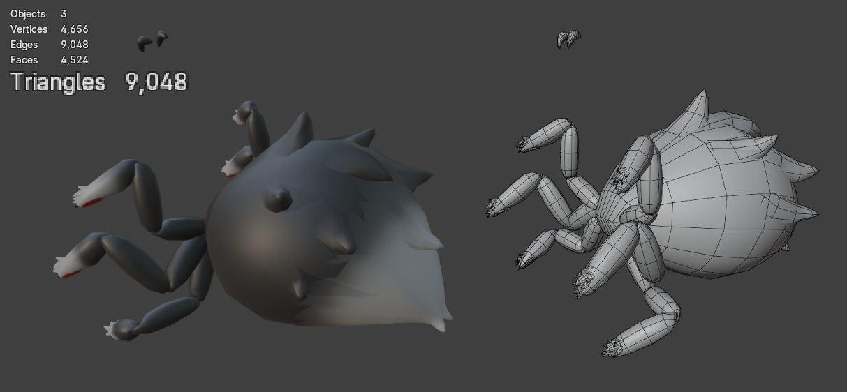 SPIDER SET - Abdomen, Legs, Fangs