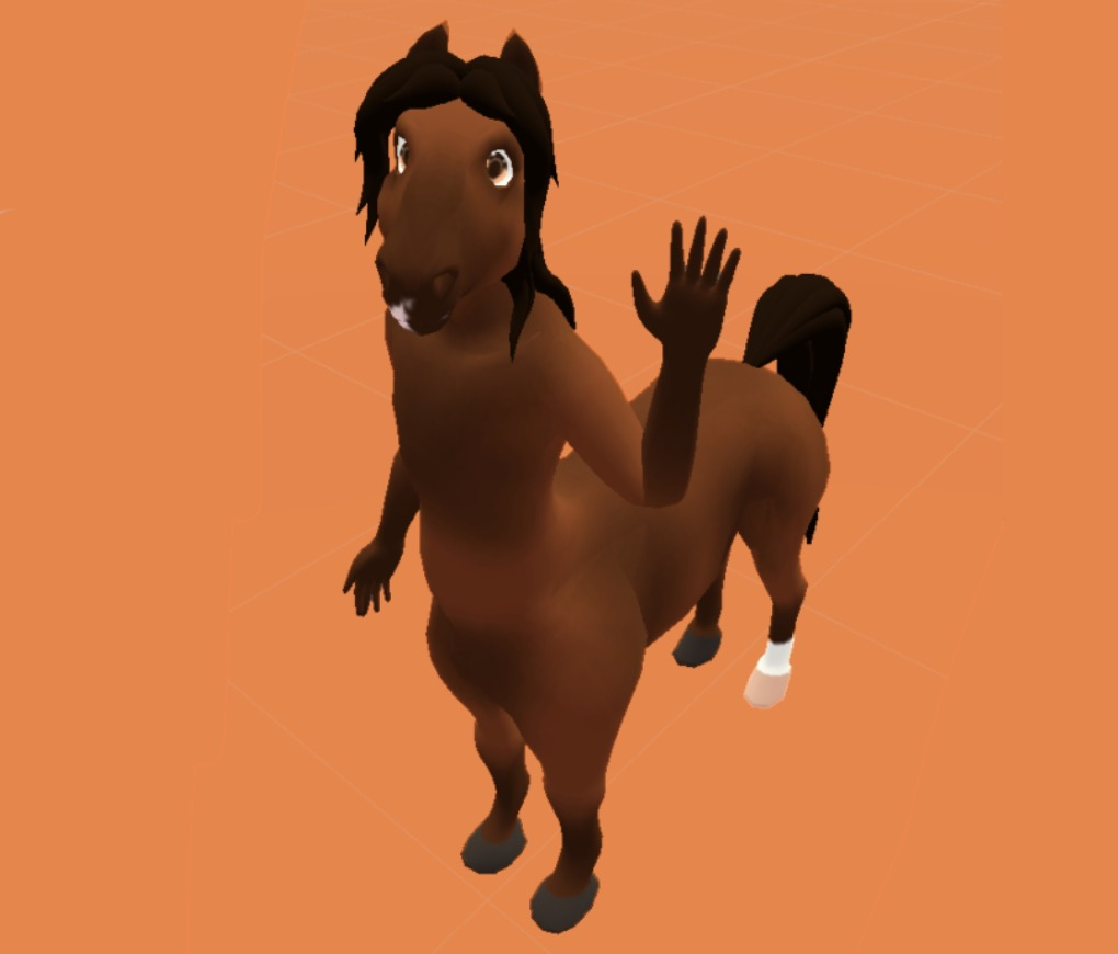 Horse furry horse centaur