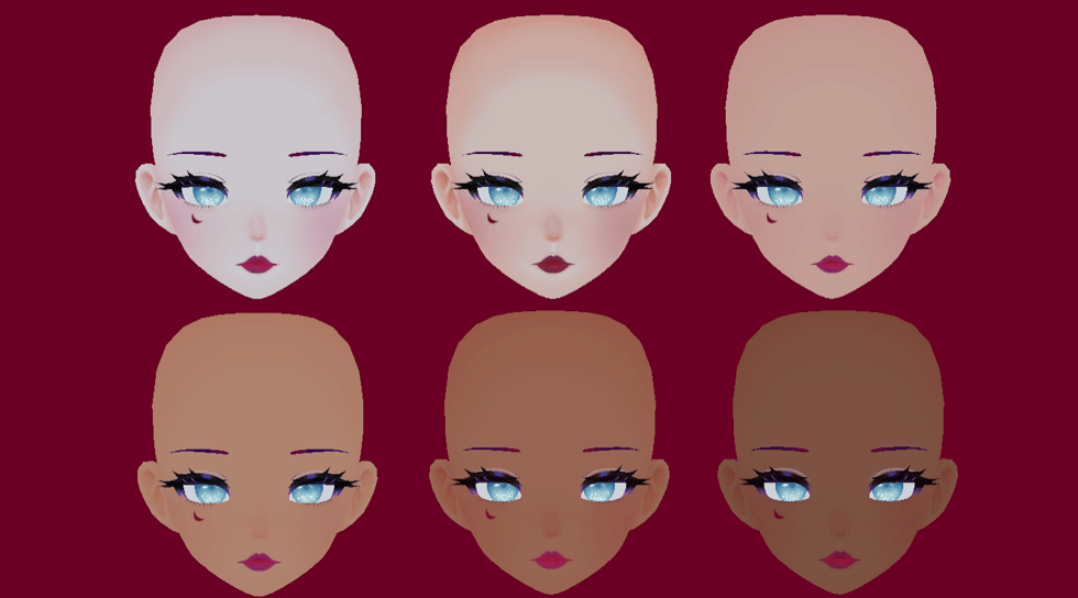 ☾ Blood Moon ☽ FREE Makeup Texture + 6 SKIN COLORS + 6 DETAIL MASKS for Cici's Head