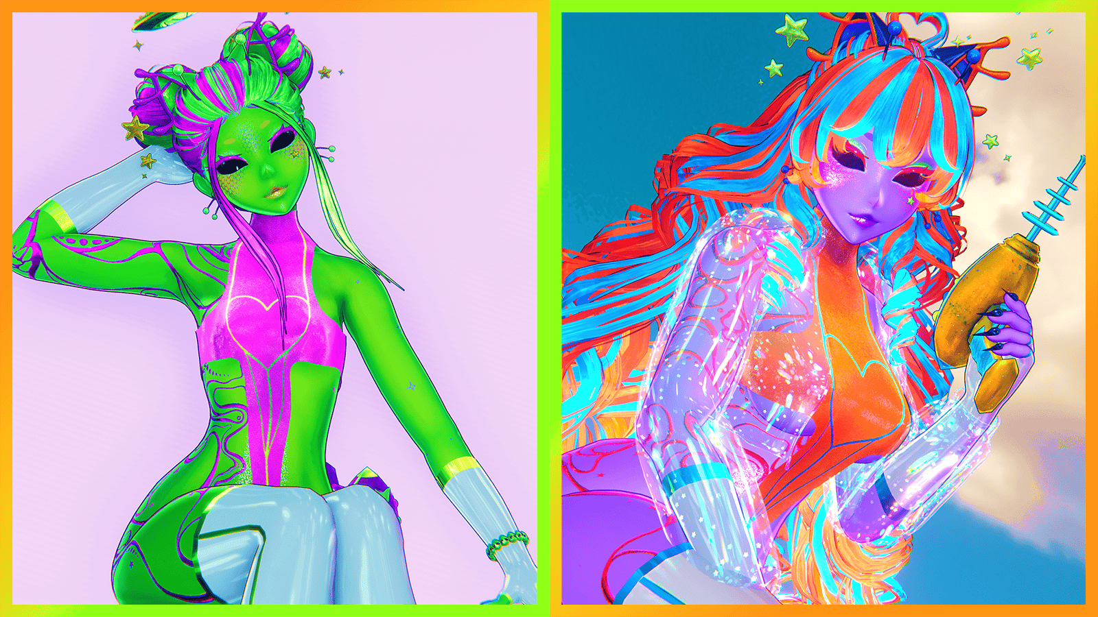 ★ AELINA ★ | VRCFT | Genderfluid Alien Kitty | PC & Quest | VRChat Avatar