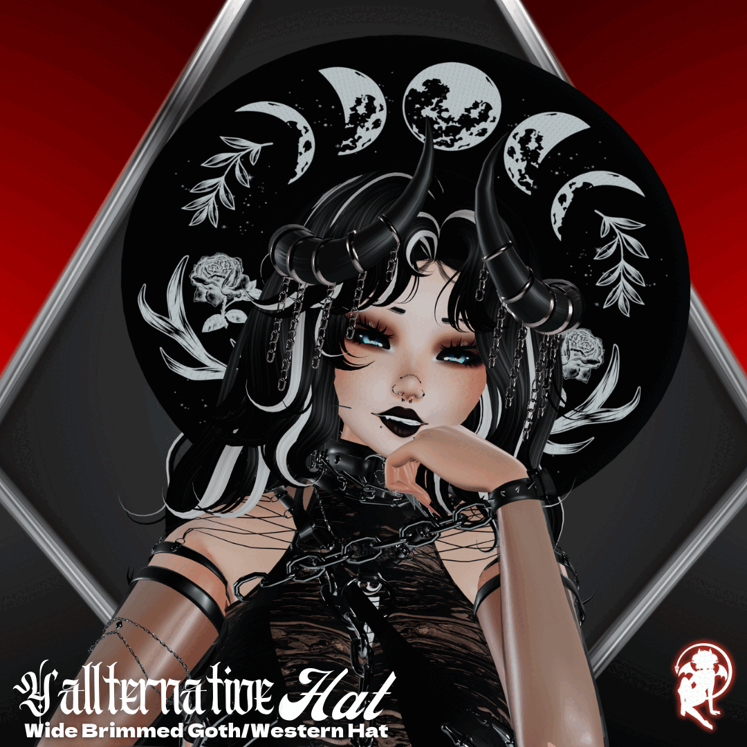 Y'allternative Hat [Wide Brimmed Goth/Western Hat]