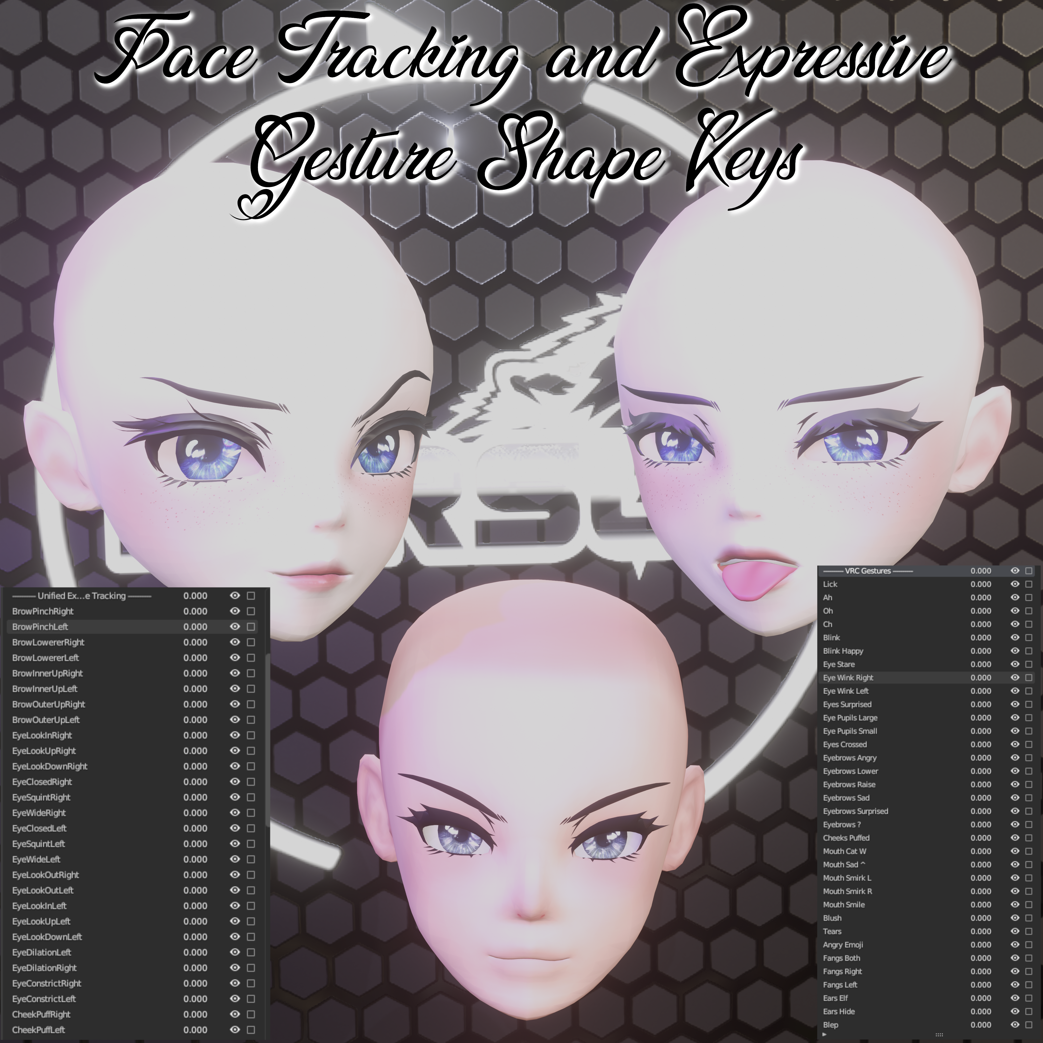 Pursu's Anime Face Pack v2 With Face Tracking