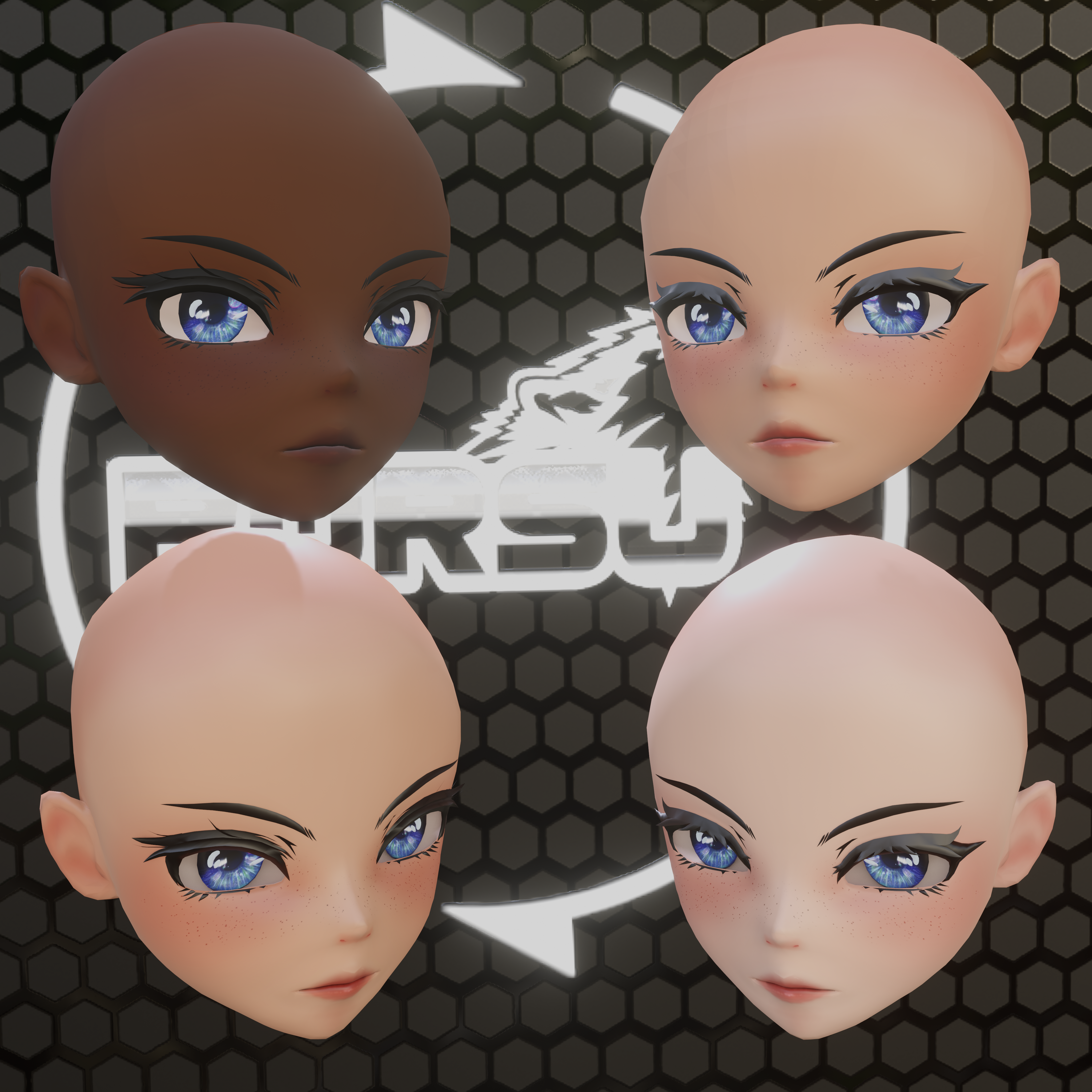 Pursu's Anime Face Pack v2 With Face Tracking