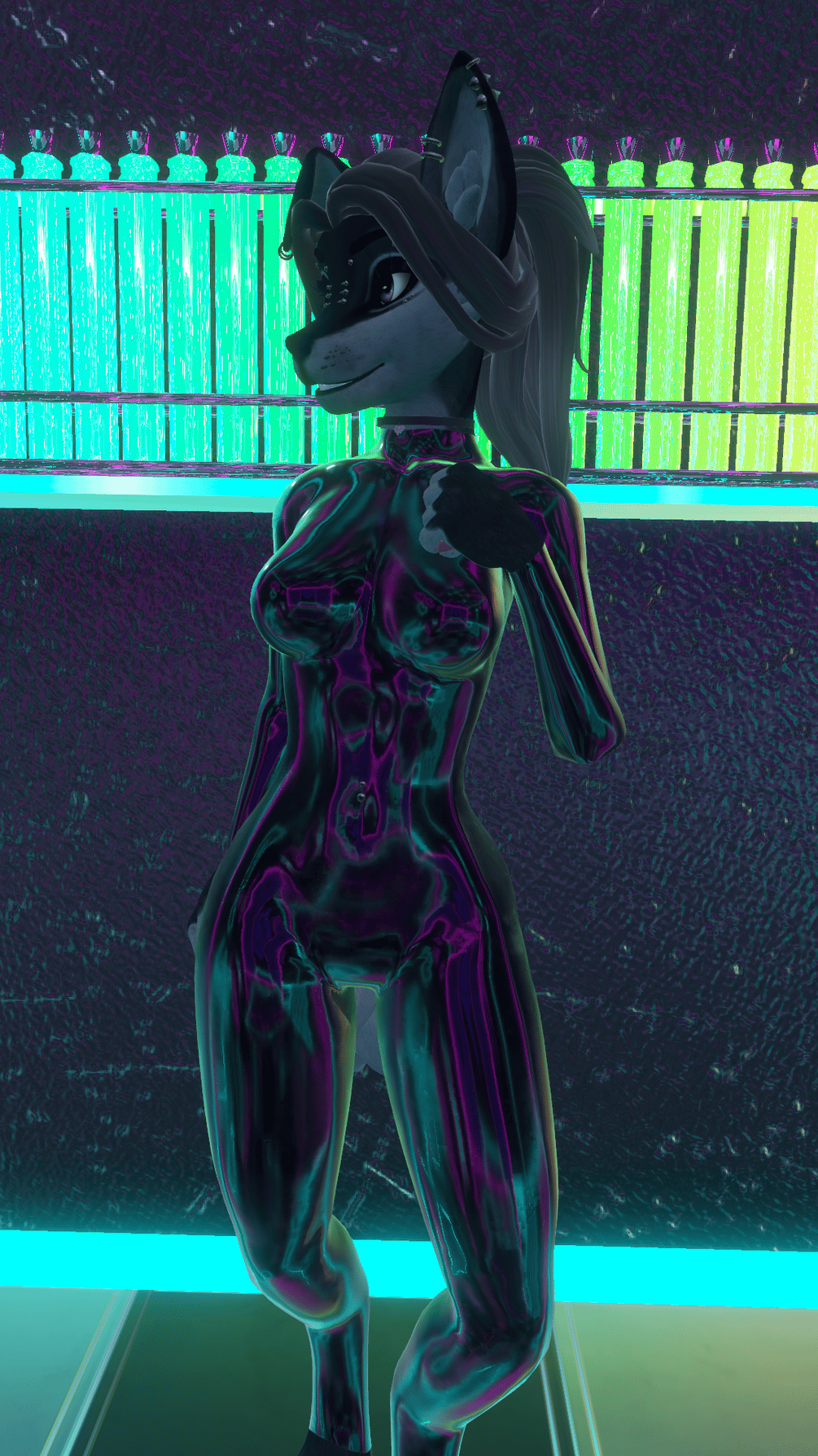 Julia Fem Canine Latex Catsuit-Smart Material
