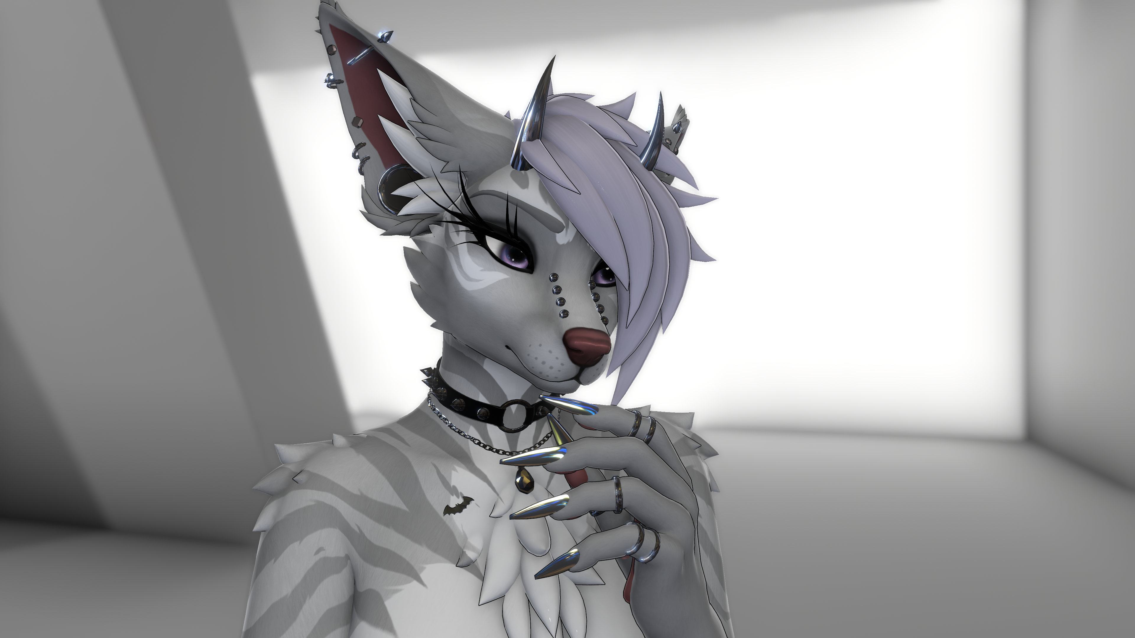 Striped Yeen - Foxipaws Nebula Textures - White