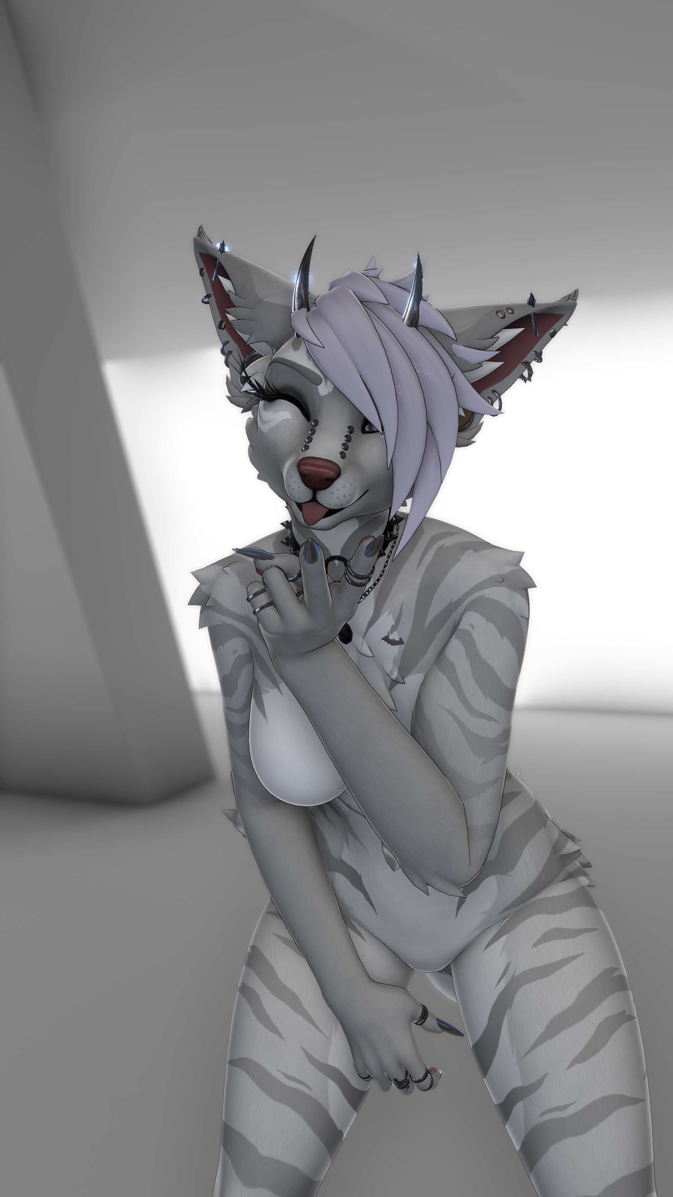 Striped Yeen - Foxipaws Nebula Textures - White