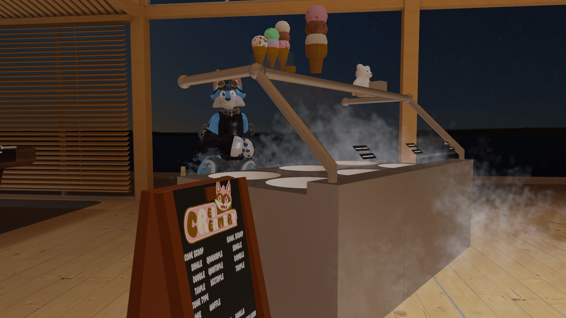 Deployable Ice Cream Stand