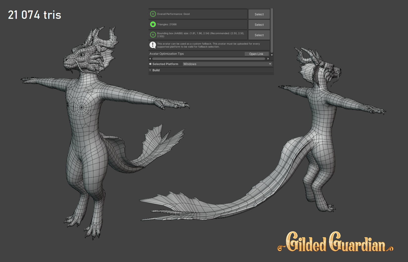 Gilded Guardian VRChat avatar base