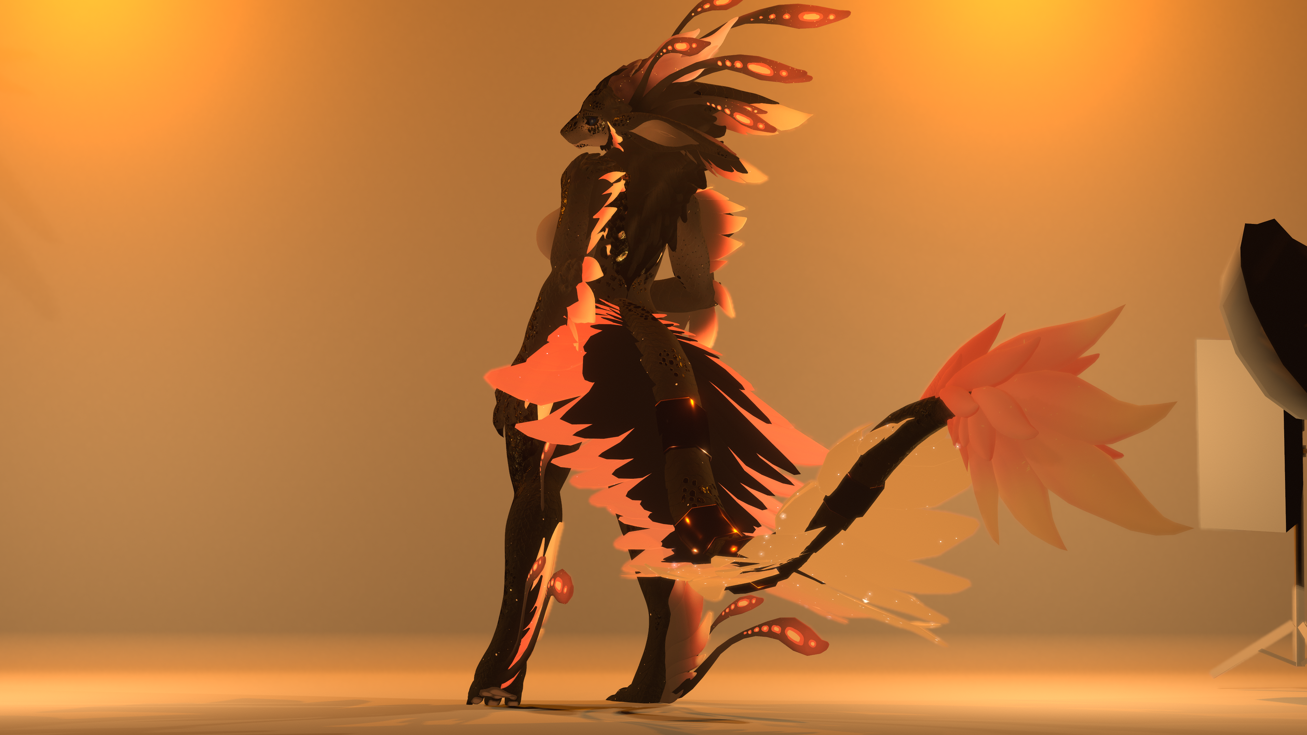 Dragon Feathered Tail - VRChat Tail