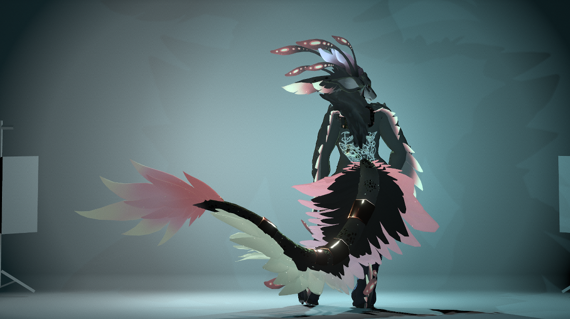 Dragon Feathered Tail - VRChat Tail