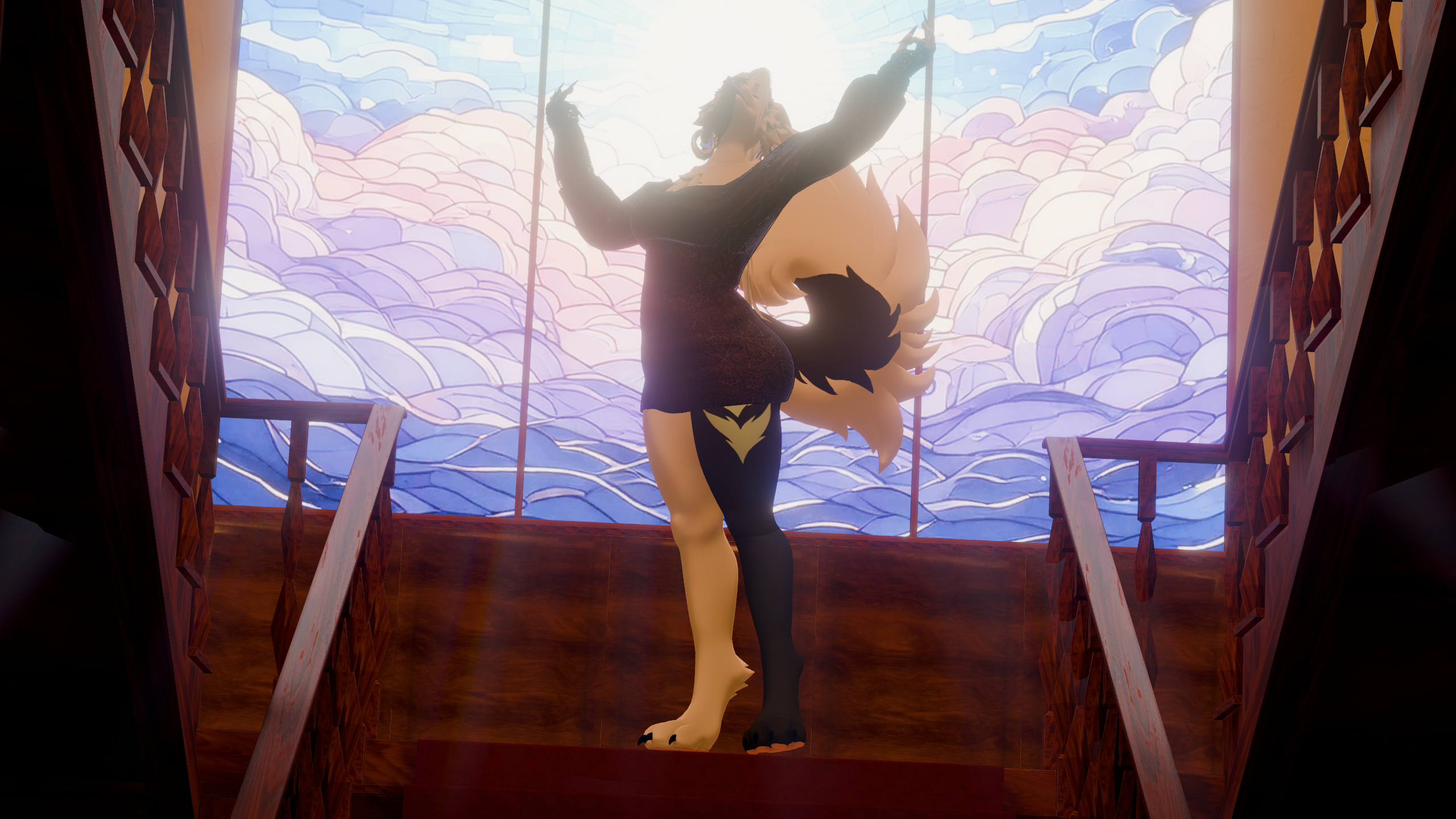 Curled Husky - Stylized VRCHAT Tail