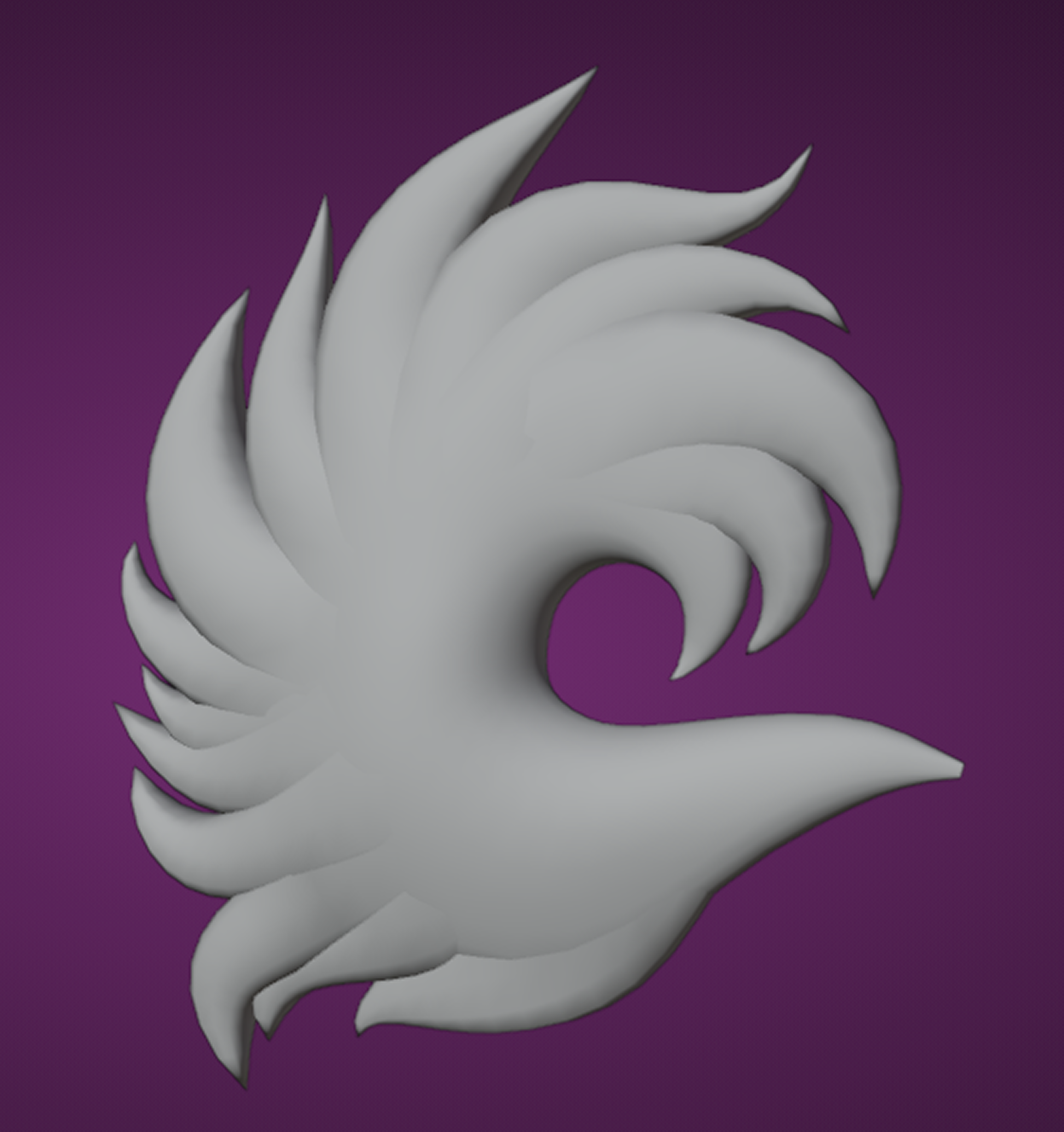 Curled Husky - Stylized VRCHAT Tail