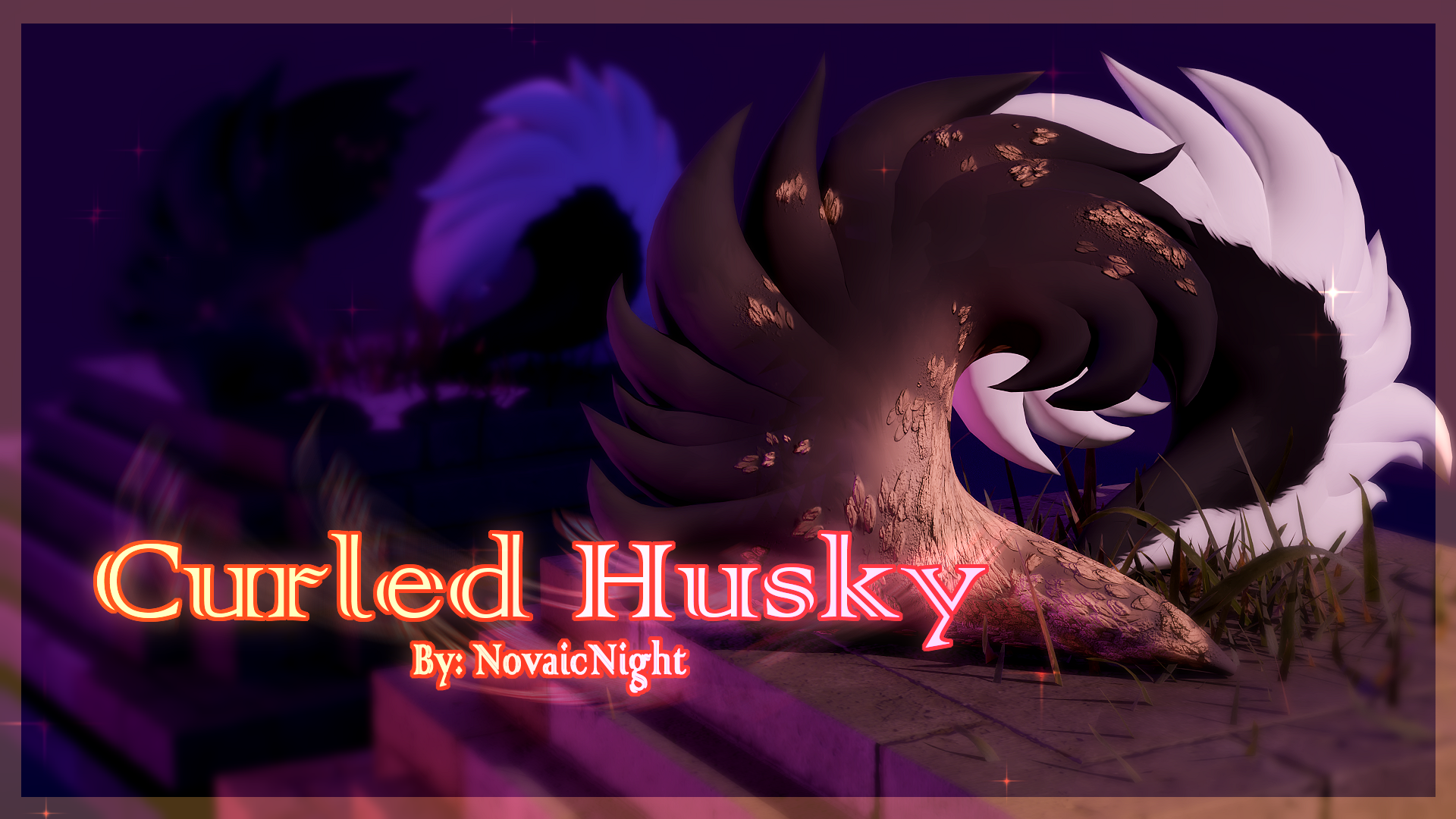 Curled Husky - Stylized VRCHAT Tail