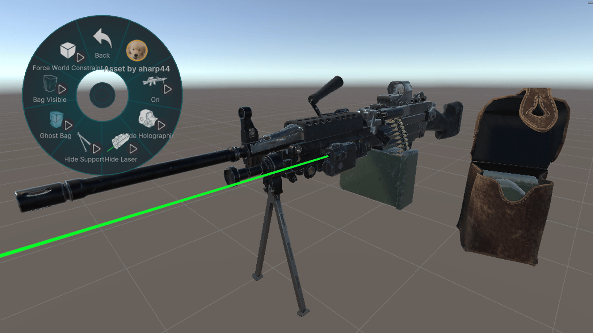 Aharp's M249 Machine Gun for VRChat
