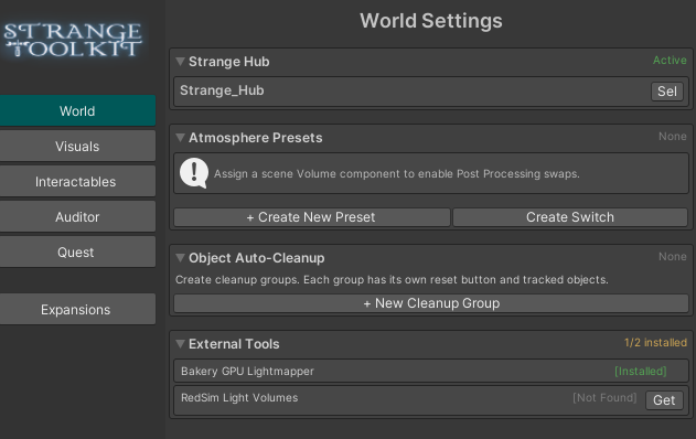Strange Toolkit - World Optimization Tools
