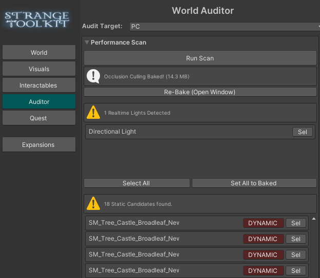 Strange Toolkit - World Optimization Tools