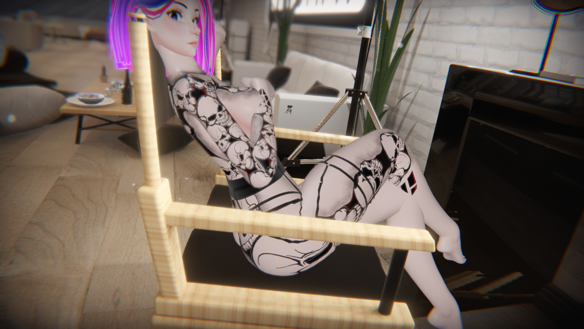 Skull Texture for Female Pandaabear Heels/FlatFoot V1