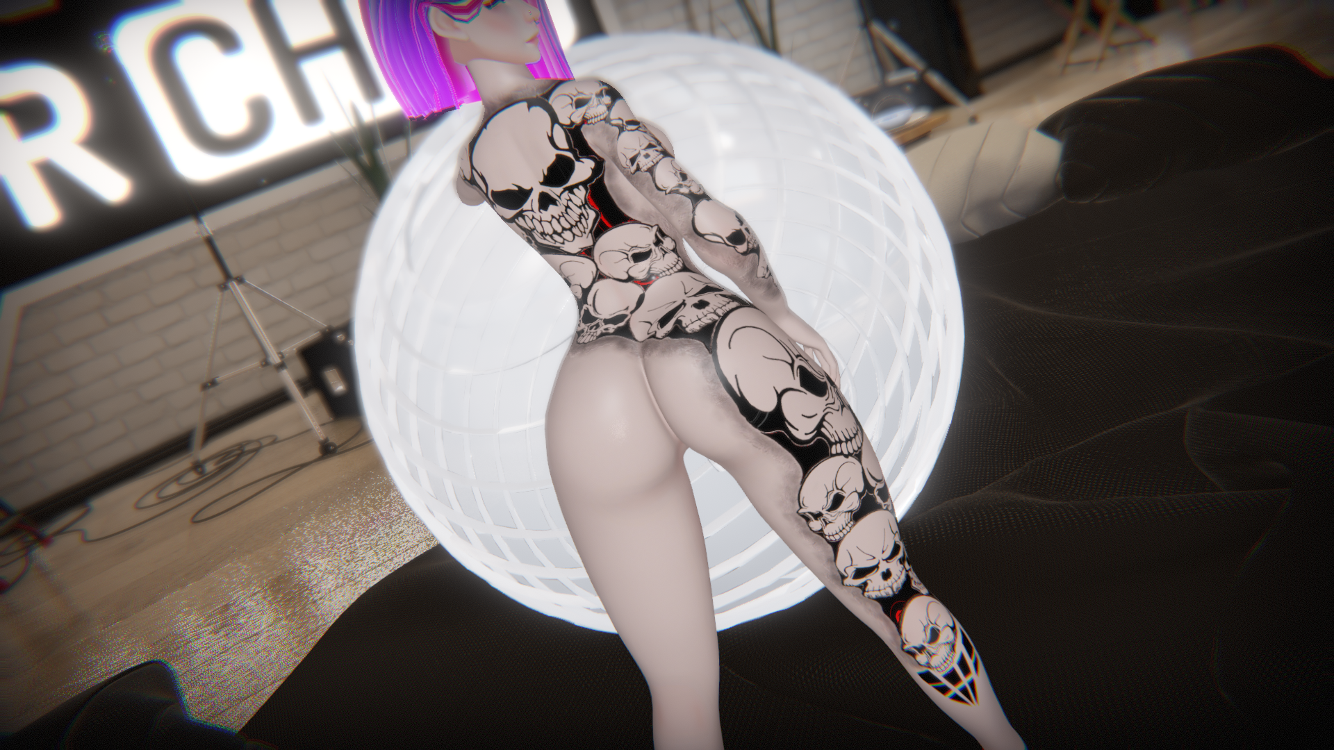 Skull Texture for Female Pandaabear Heels/FlatFoot V1