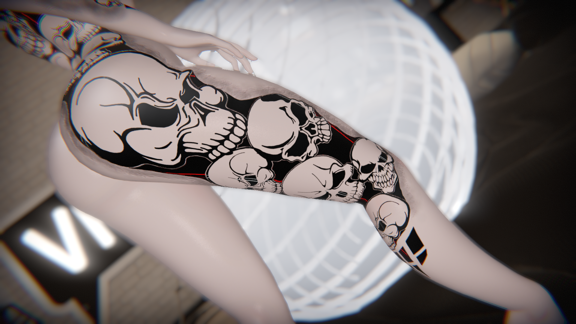 Skull Texture for Female Pandaabear Heels/FlatFoot V1