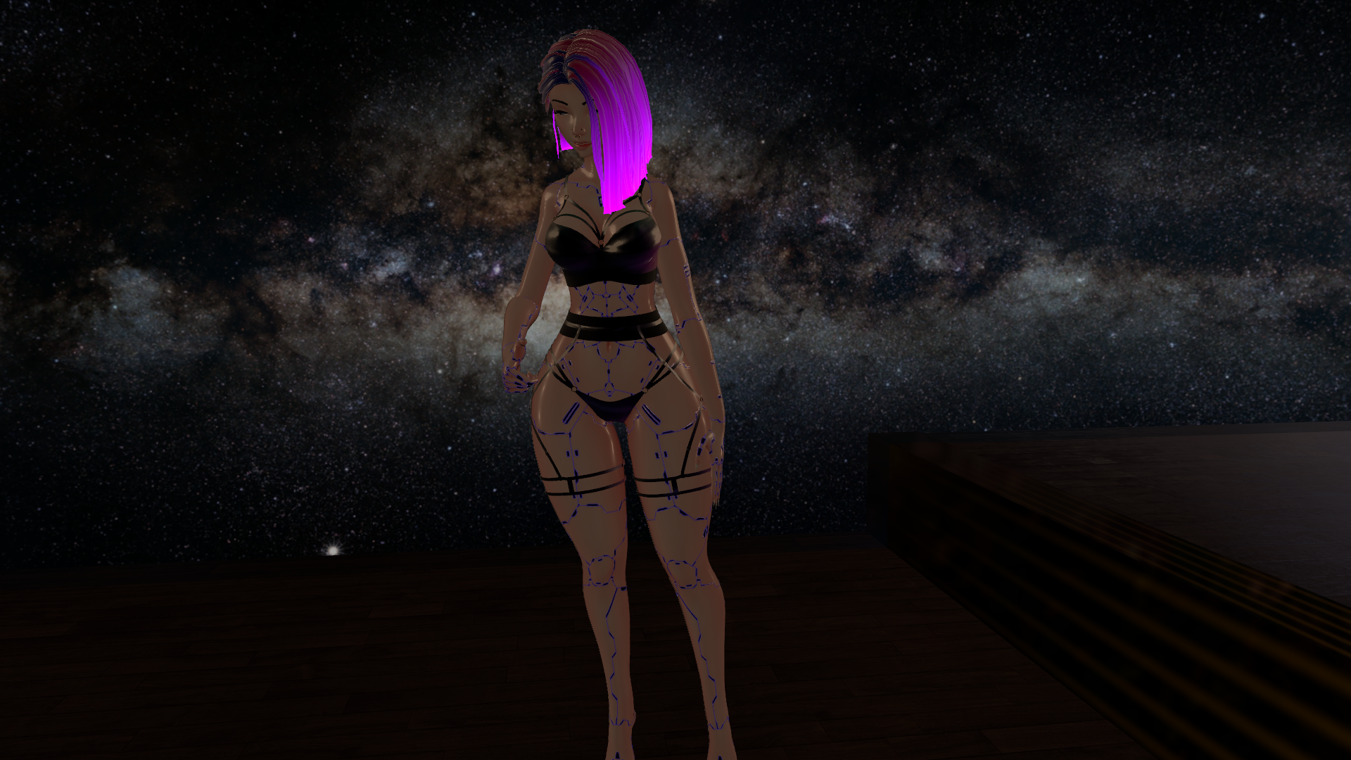 Cyberpunk Body Texture for Pandaabear Female Base (Heels) + Flat Foot V1