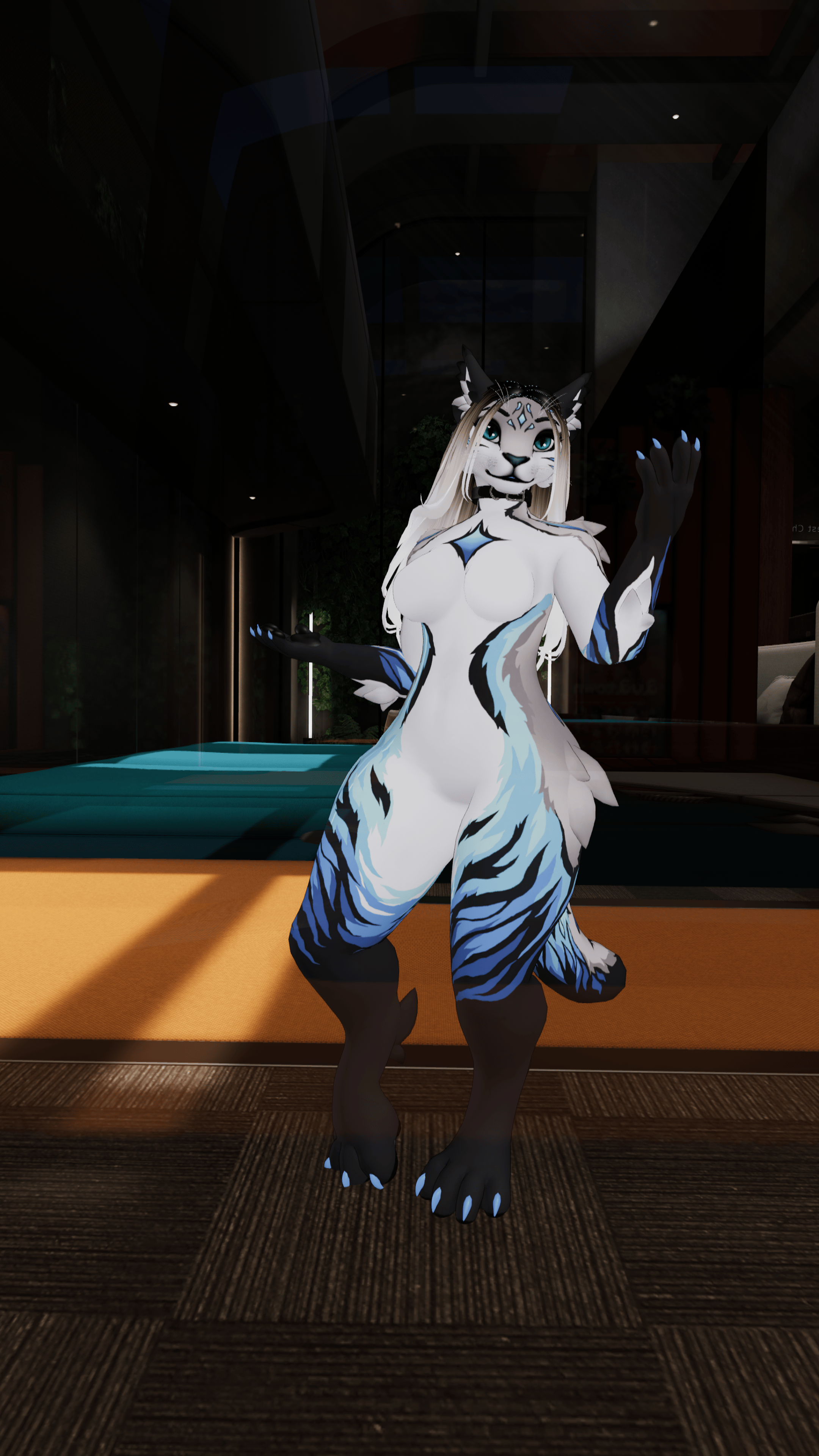 FIRE - Winterpaw Feline VRChat Avatar Texture