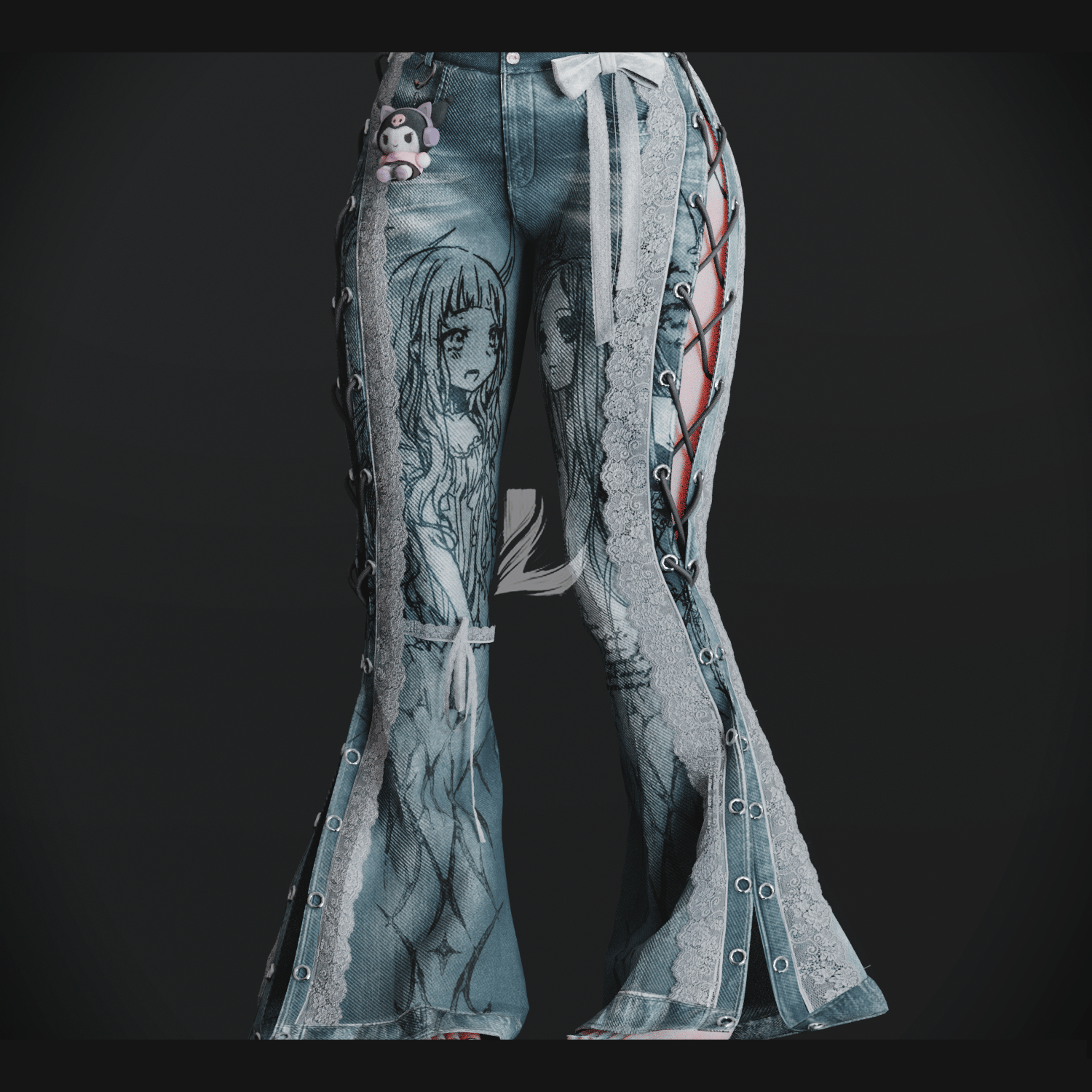 Y2K PANTS + KEYCHAIN (Personal and commercial)