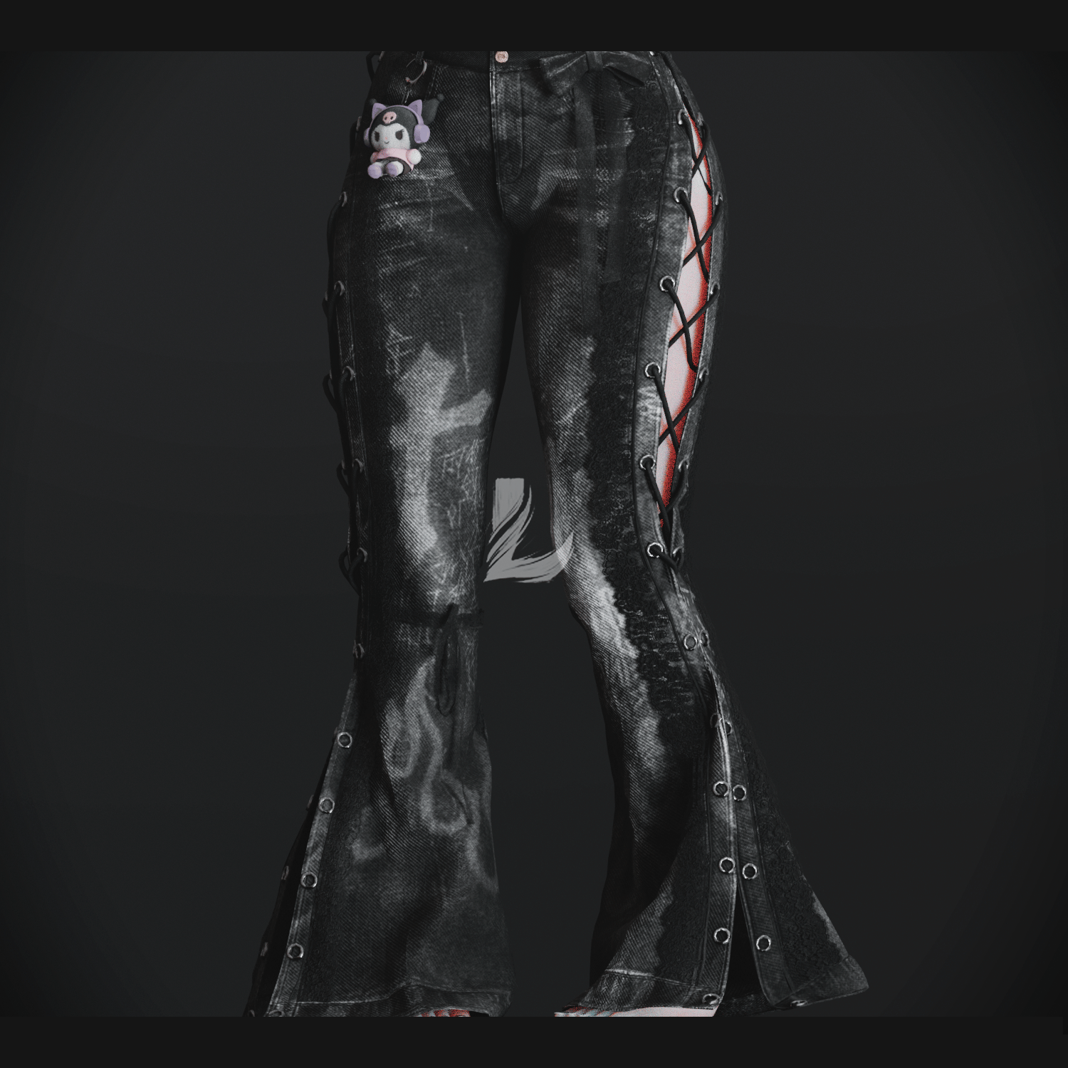 Y2K PANTS + KEYCHAIN (Personal and commercial)
