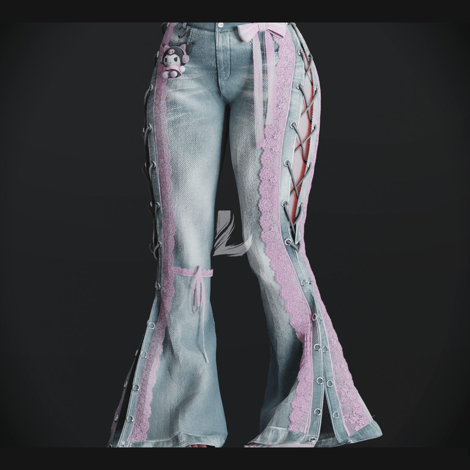 Y2K PANTS + KEYCHAIN (Personal and commercial)